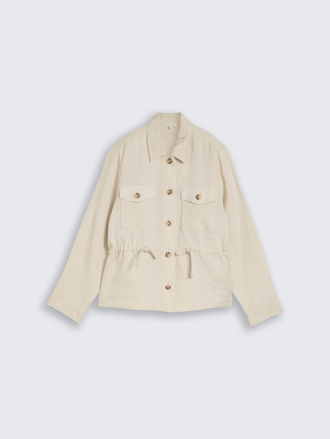 Regular Fit Jacke mit Leinenanteil - sand stone beige