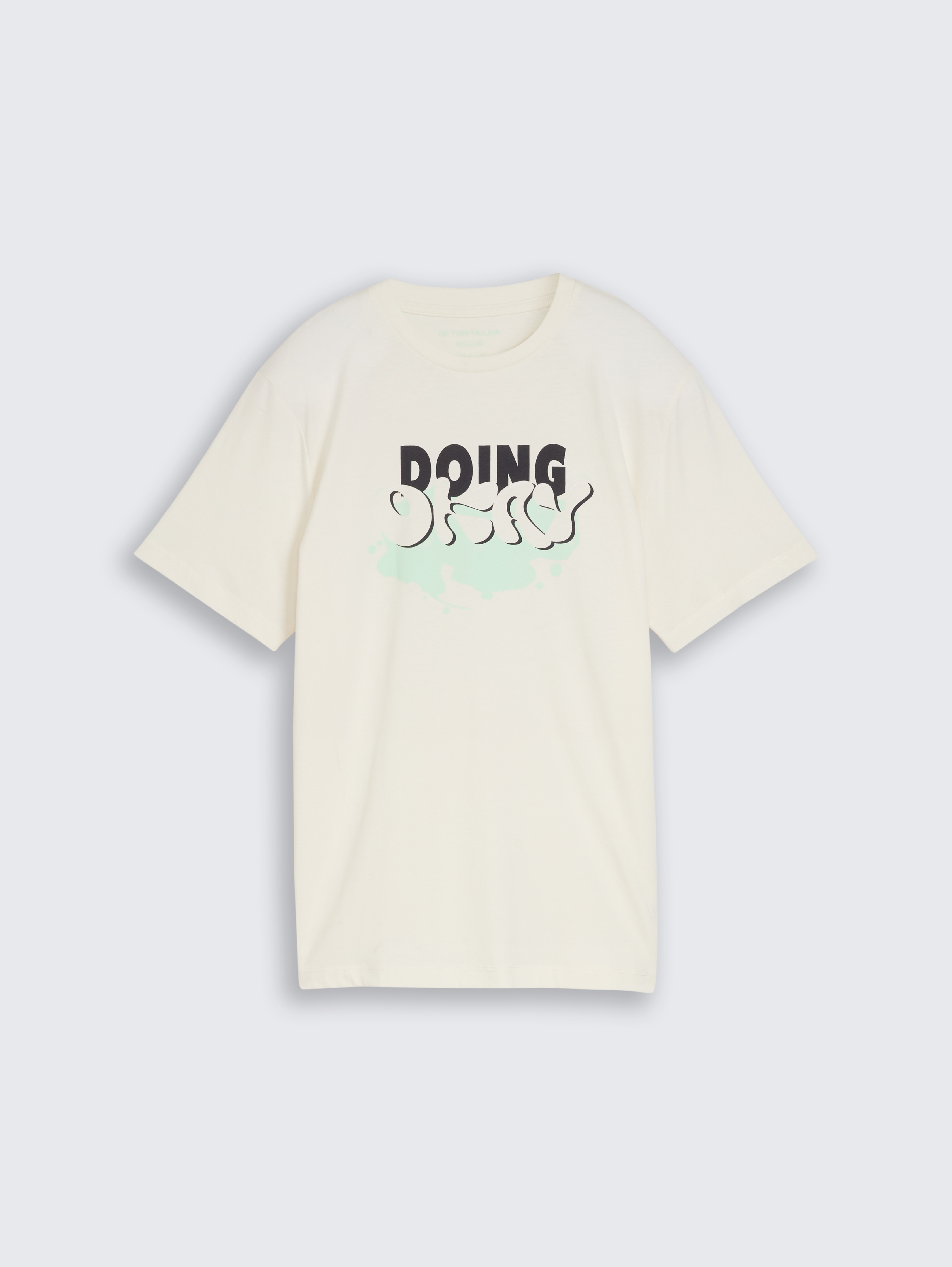 T-Shirt mit Print von Teen Boys, Wool White