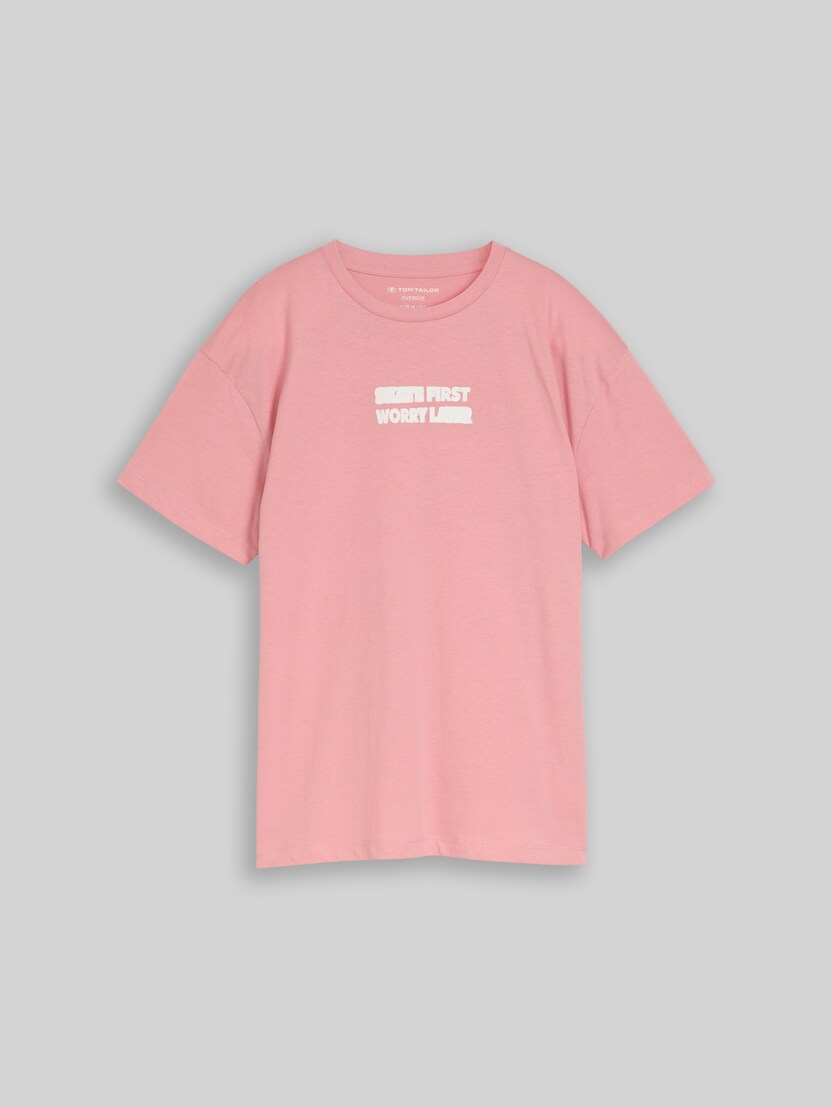 Oversize T-Shirt mit Rückenprint von Teen Boys, blush rose