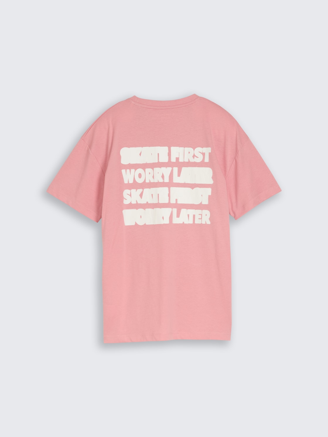 Oversize T-Shirt mit Rückenprint - blush rose