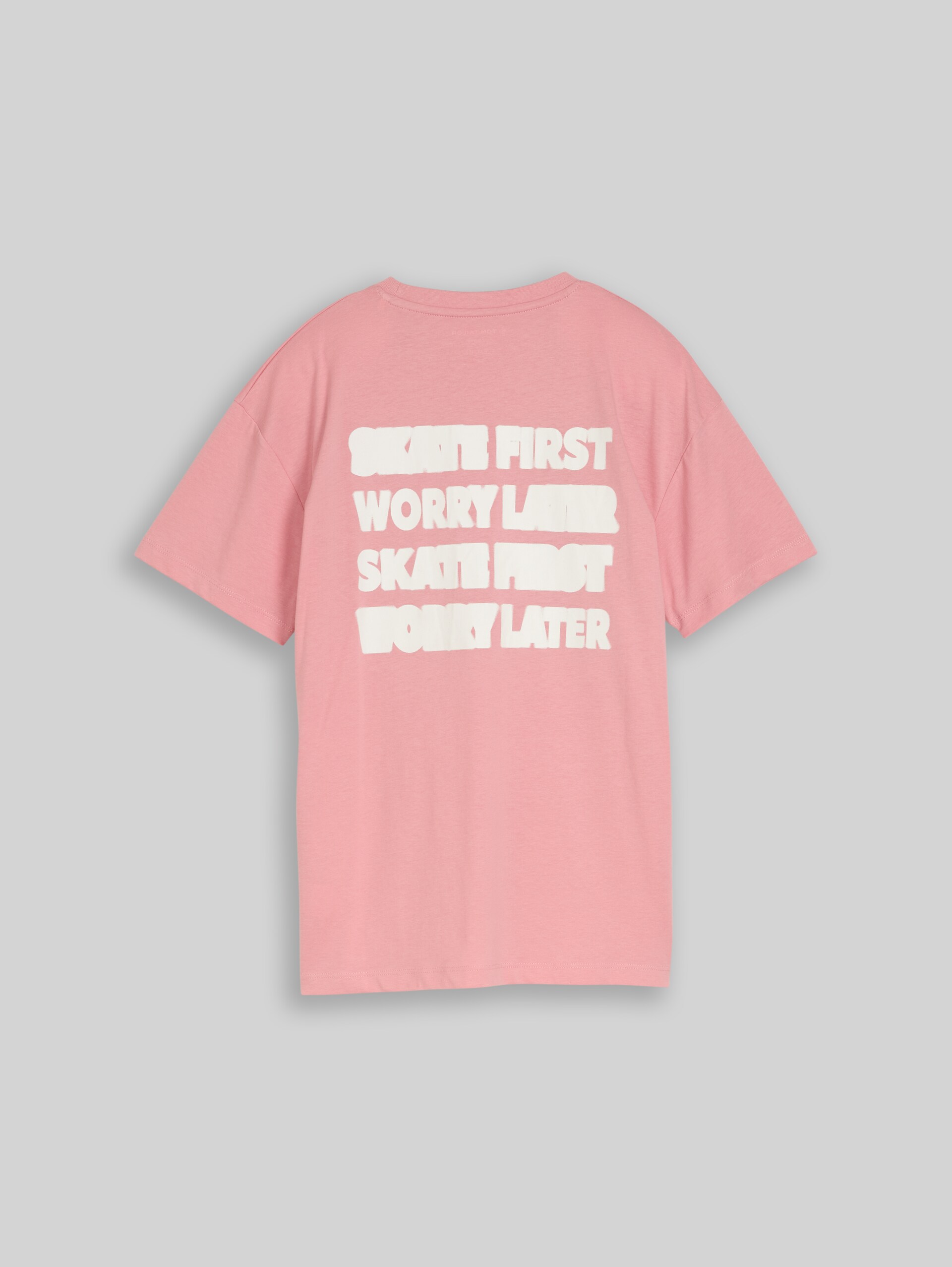 Oversized T-shirt with back print - blush rose