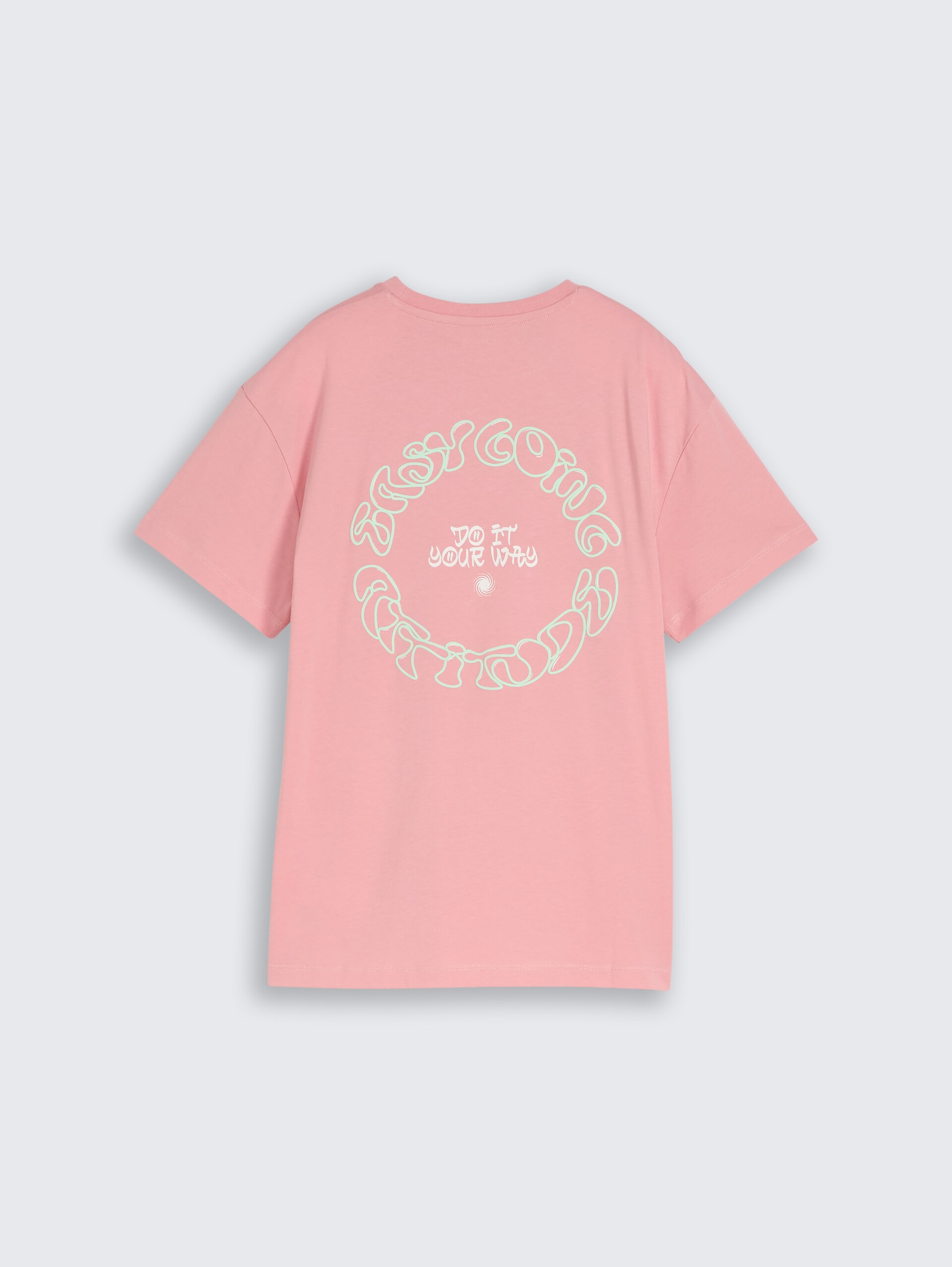 Oversized T-shirt met print - blush rose
