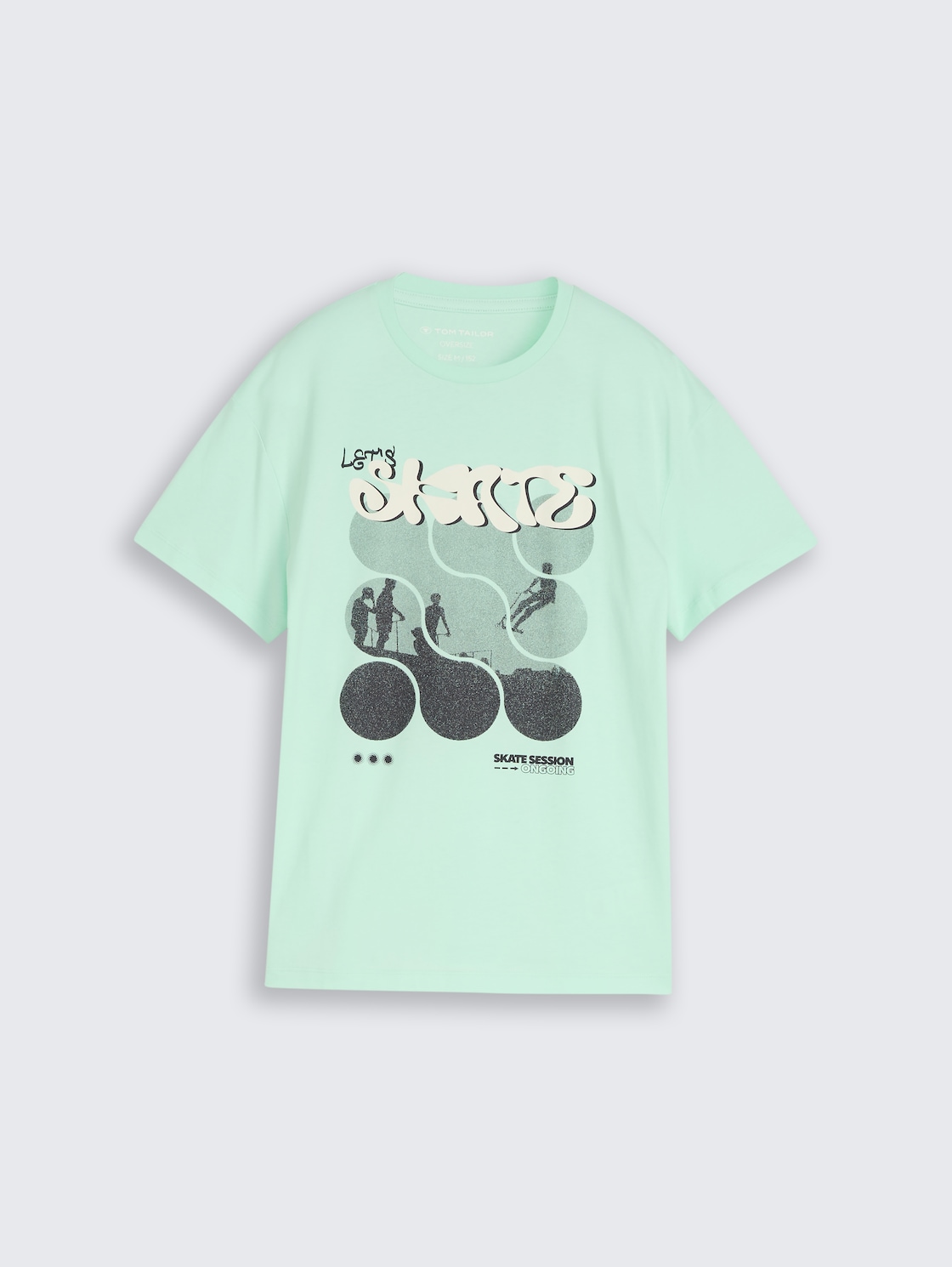 Oversize T-Shirt mit Print - soft sugar green - Vorder-Produkt-Ansicht