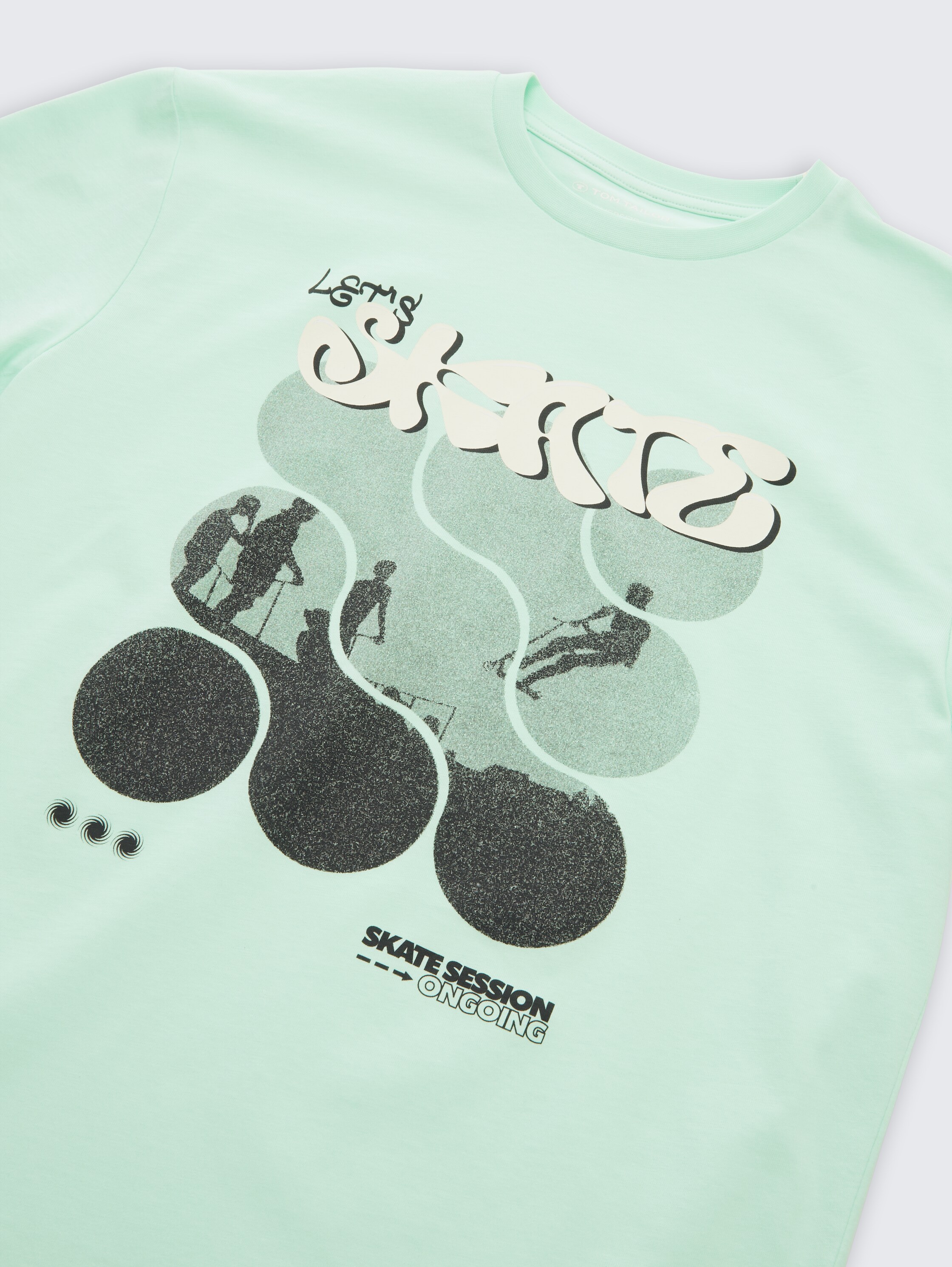 Oversize T-Shirt mit Print - soft_sugar_green - 