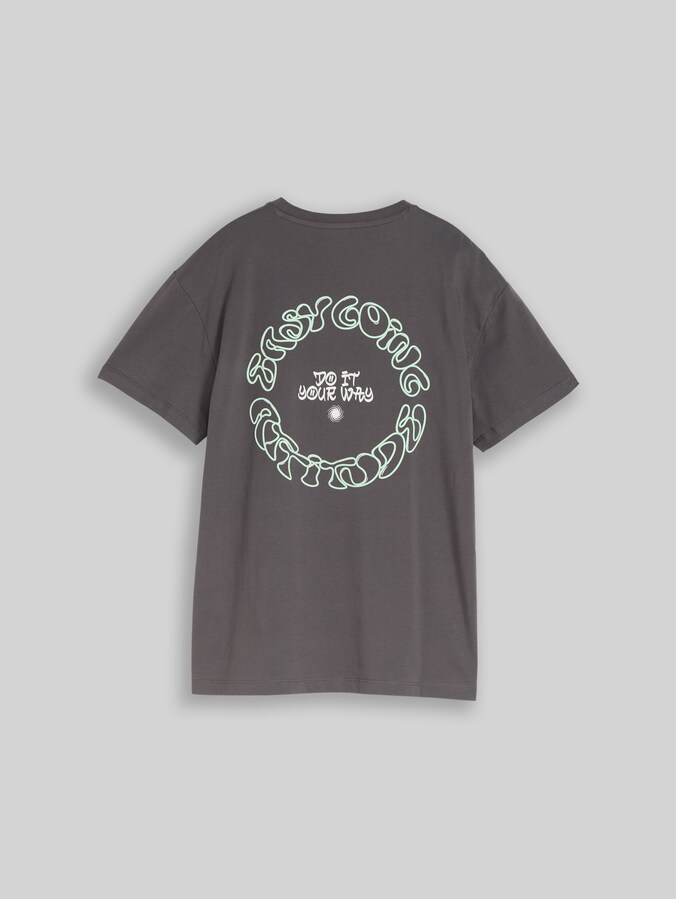 Oversized T-shirt met print door Teen Boys, dark urban grey