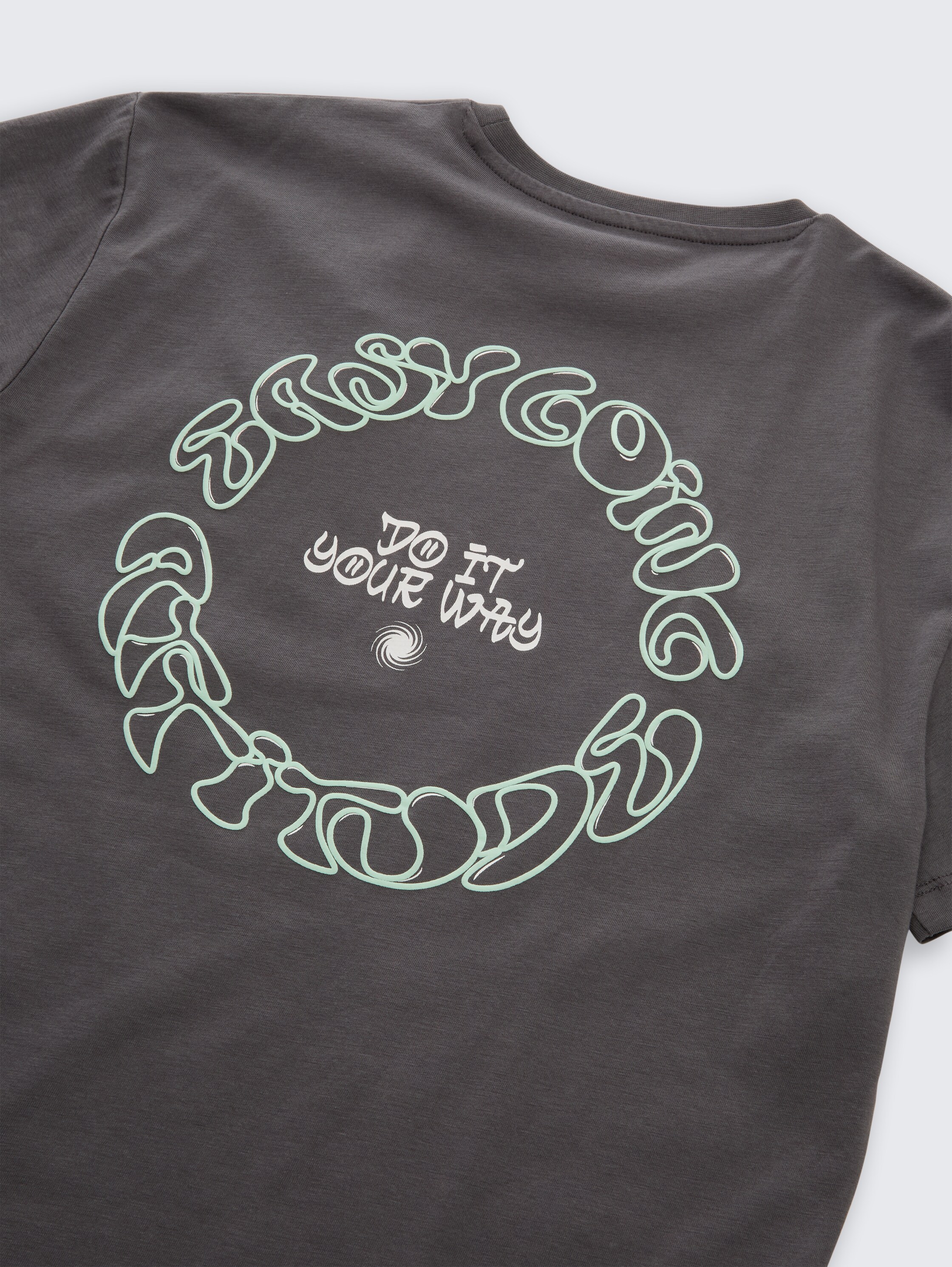 Oversized T-shirt with print - dark_urban_grey - 