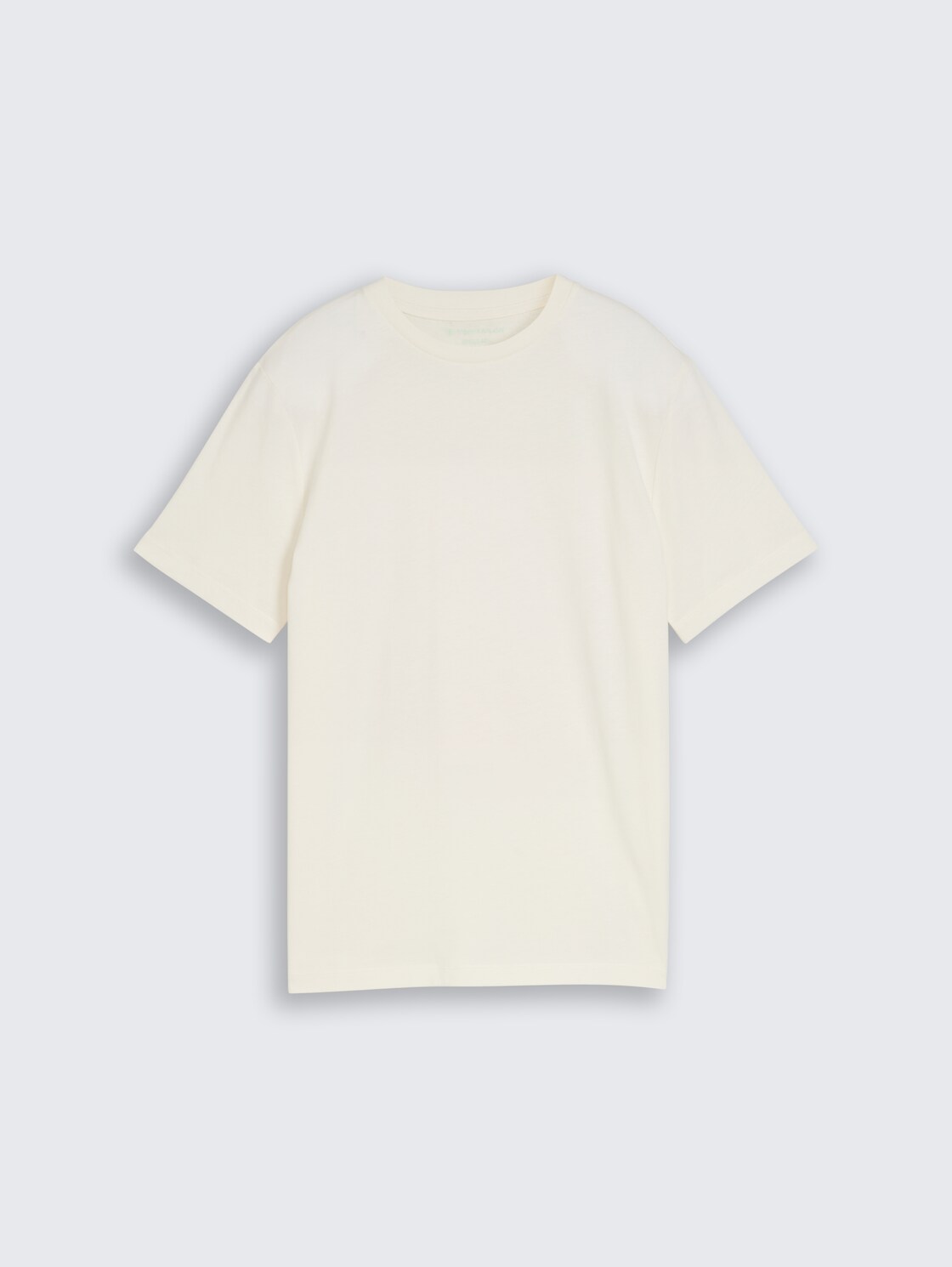 Glow-in-the-Dark T-Shirt mit Rückenprint - Wool White - Vorder-Produkt-Ansicht