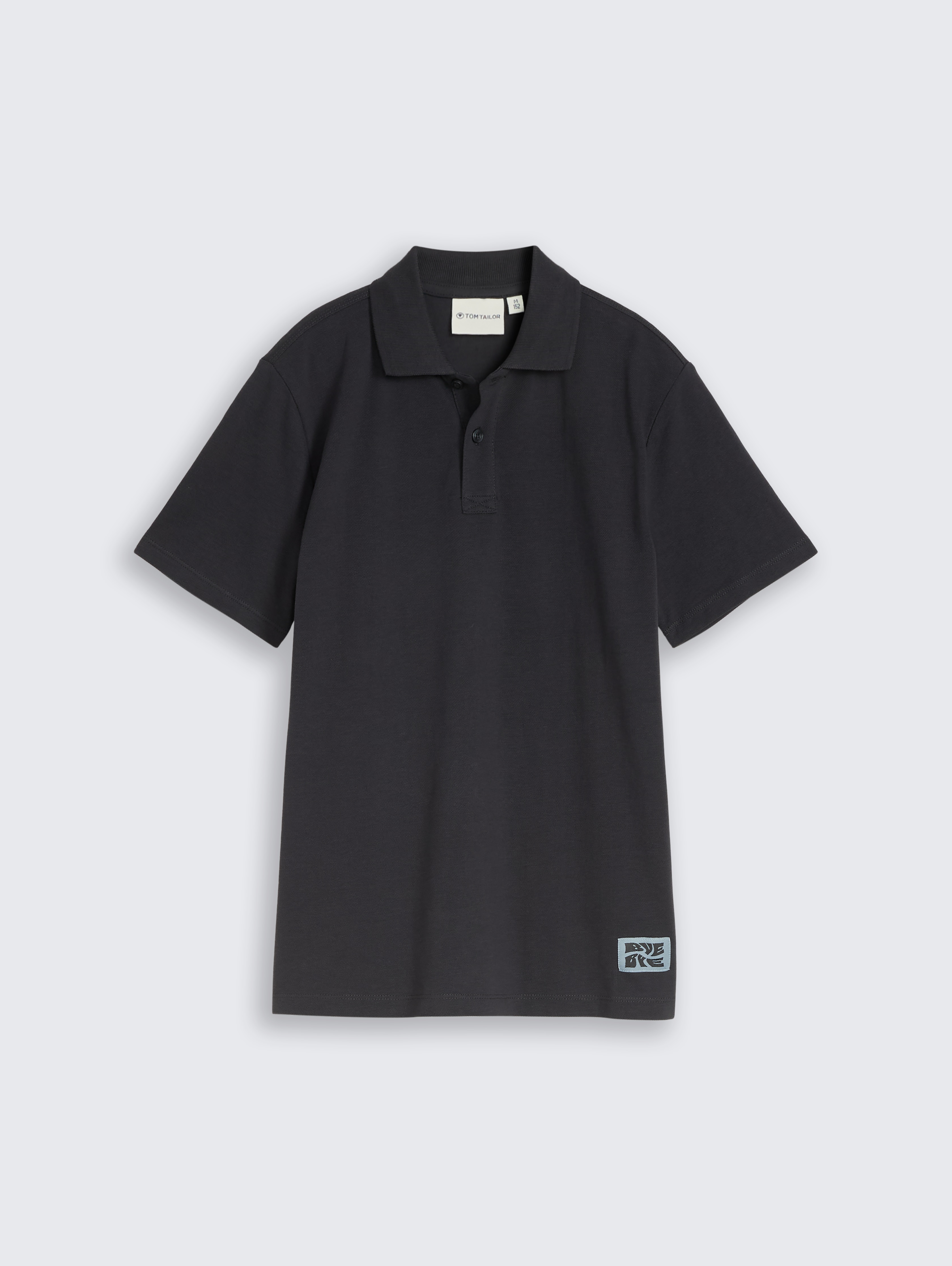 Piqué Poloshirt mit Logo-Badge von Teen Boys, coal grey