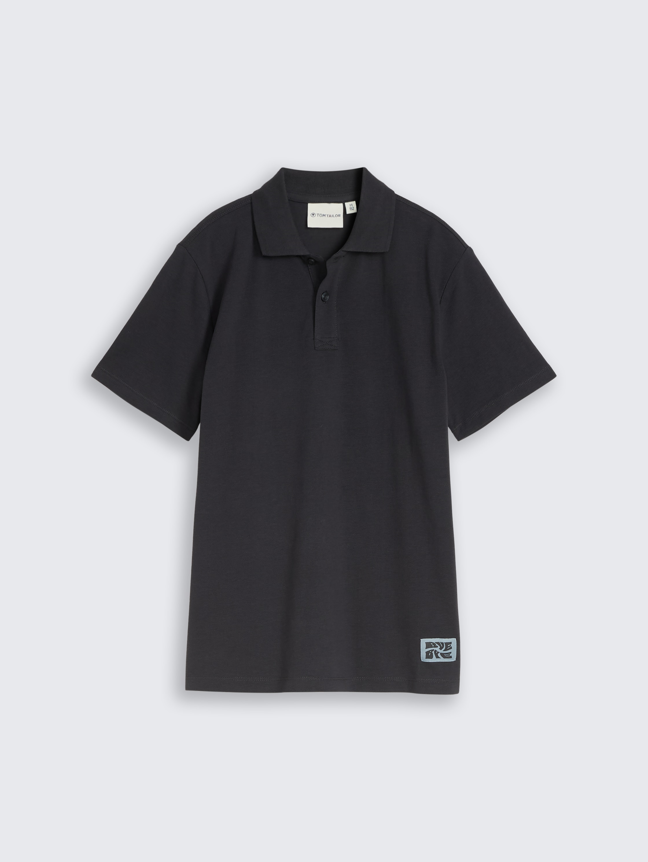 Piqué poloshirt met logobadge - coal_grey_1 - 