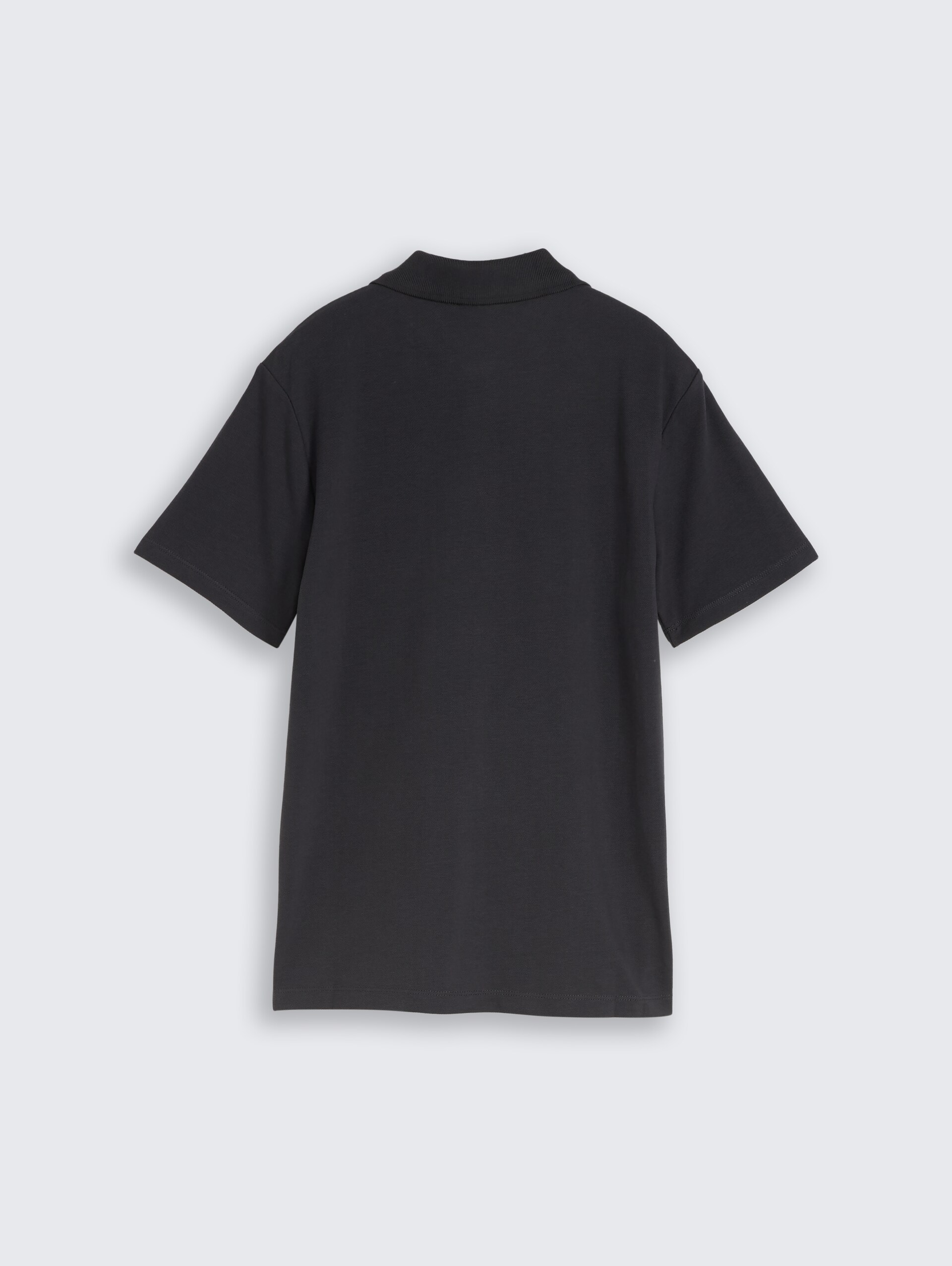Piqué poloshirt met logo-badge - coal grey