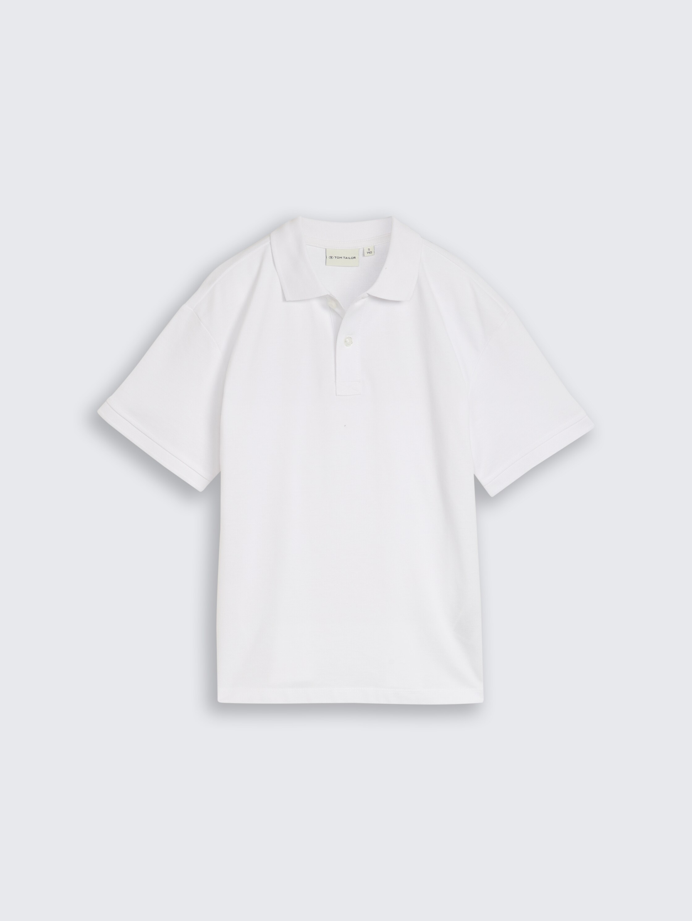 Oversized piqué polo shirt - white - 