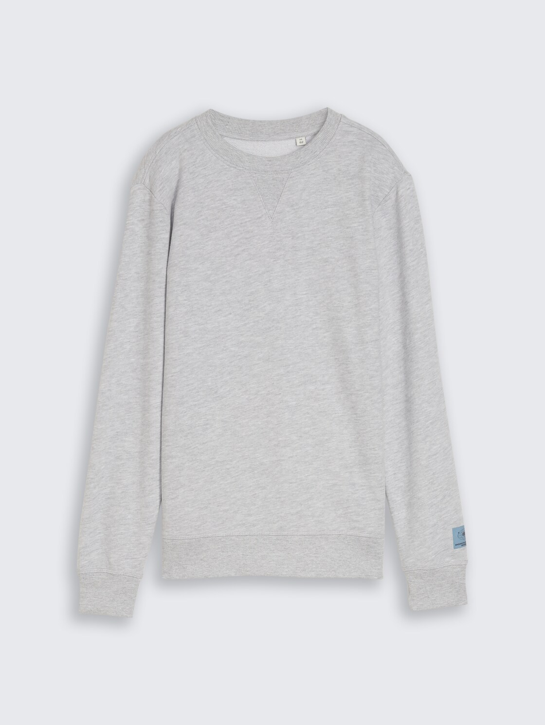 Basic Sweatshirt - Light Stone Grey Melange - Vorder-Produkt-Ansicht