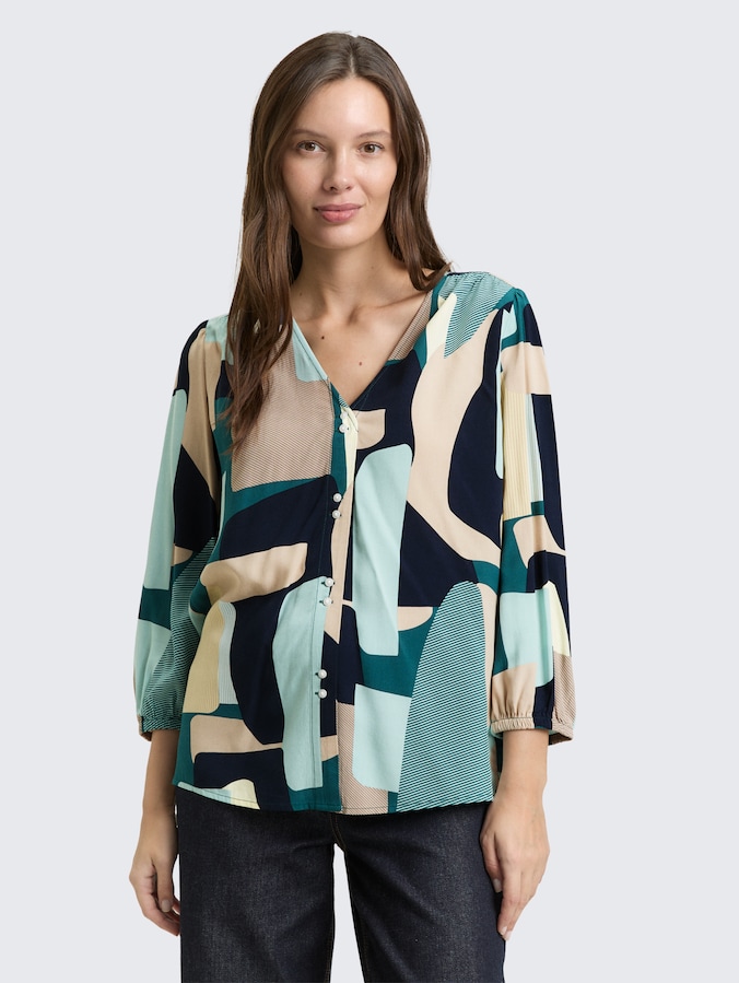 Blouse van viscose door Women, abstract stripe print