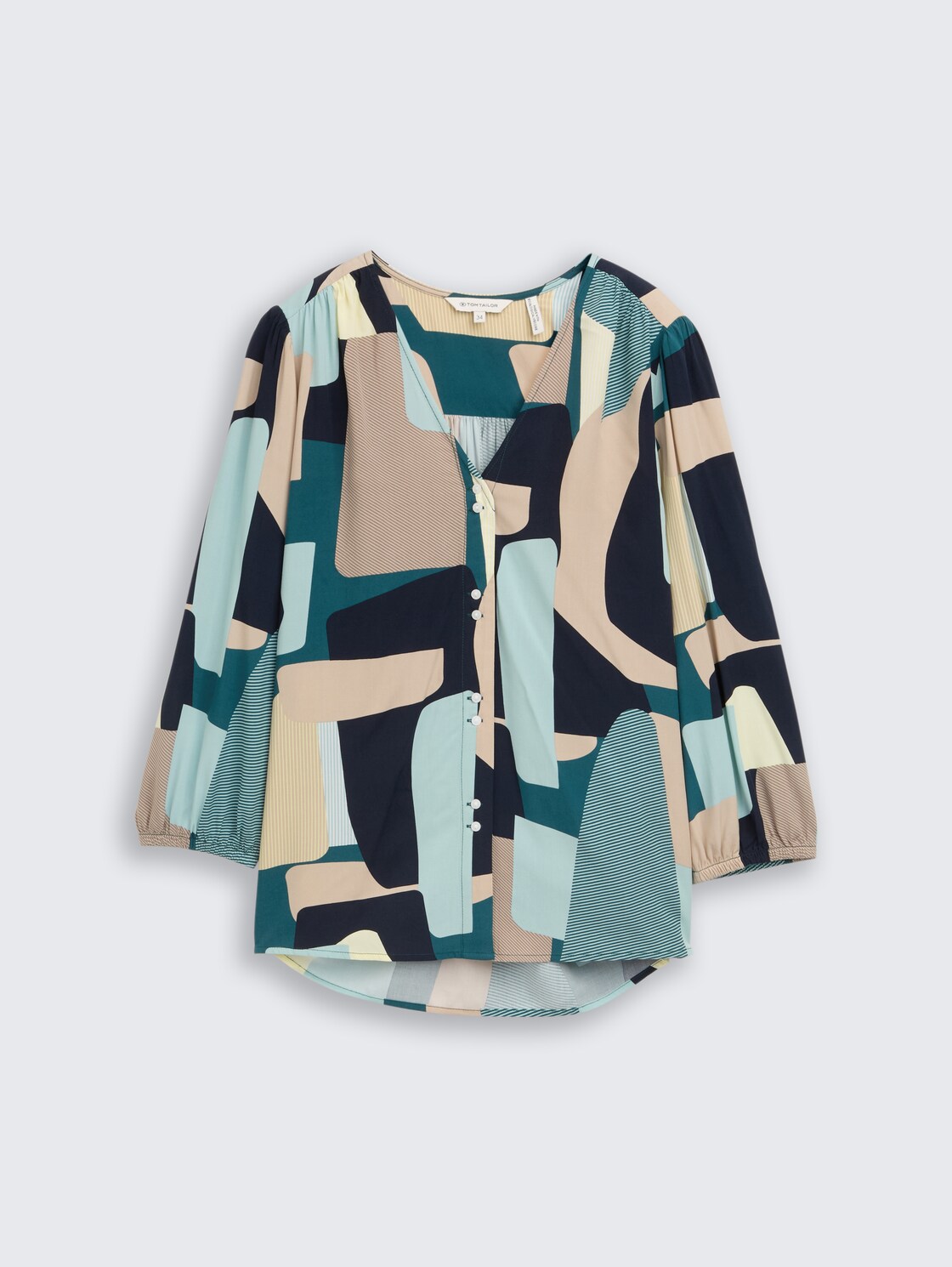 Bluse aus Viskose - abstract stripe print - Vorder-Produkt-Ansicht