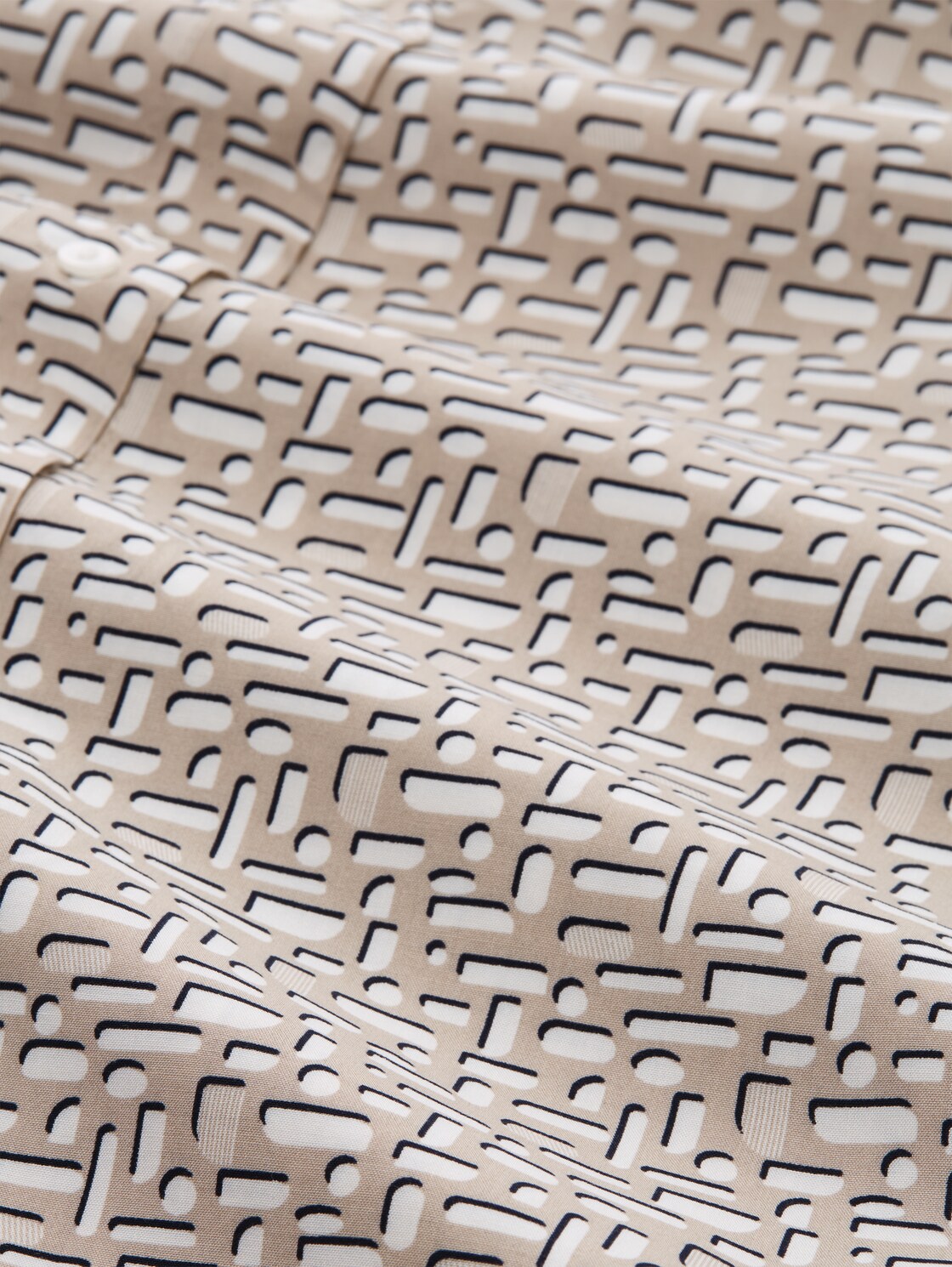 Bluse aus Viskose - soft taupe geometric minimal - Material-Ansicht