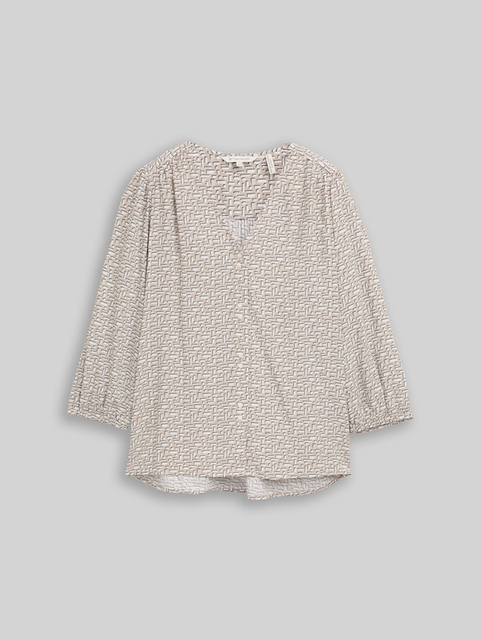 Bluse aus Viskose von Women, soft taupe geometric minimal