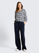 Blouse en viscose - blue ginkgo minimal - Vue de face du modèle