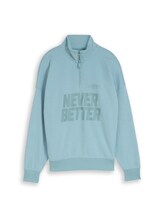 Selected, Oversized Troyer sweatshirt by Tom Tailor, blue