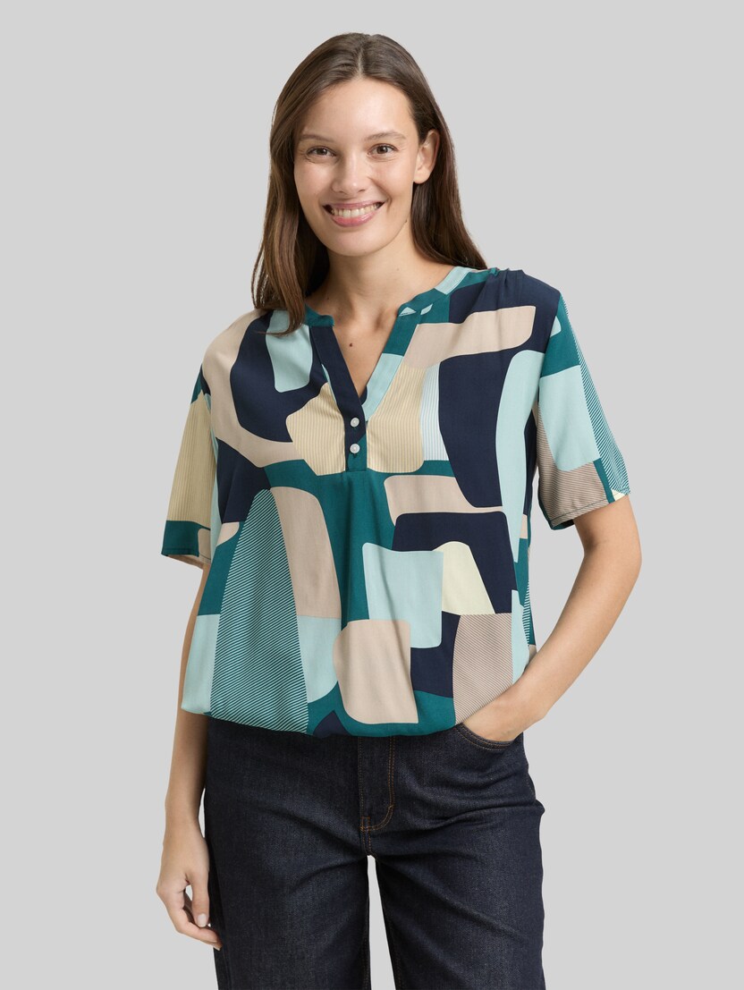 Bluse mit Muster von Women, abstract stripe print