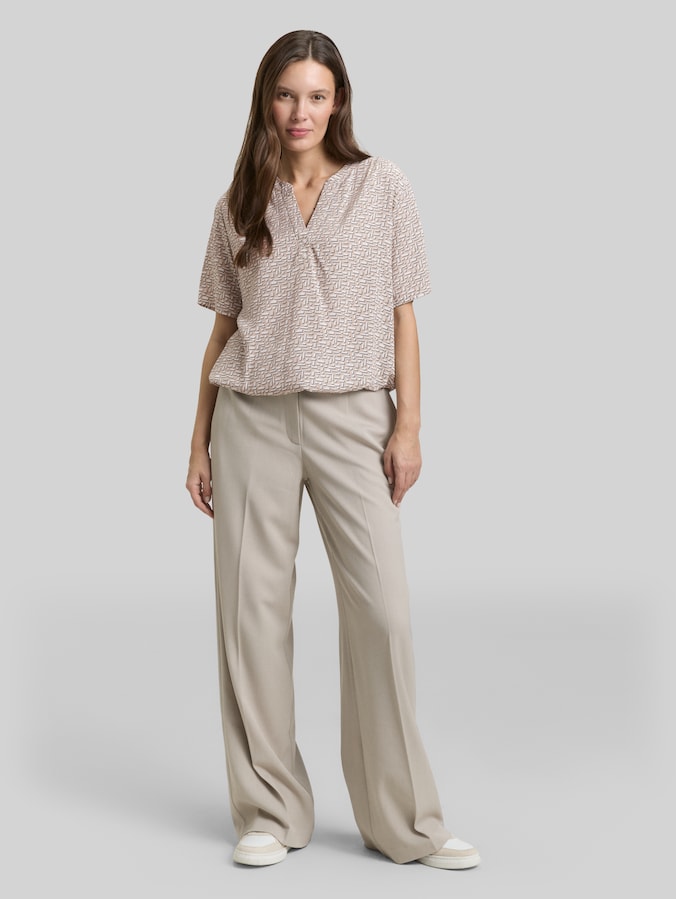 Bluse mit Muster von Women, soft taupe geometric minimal
