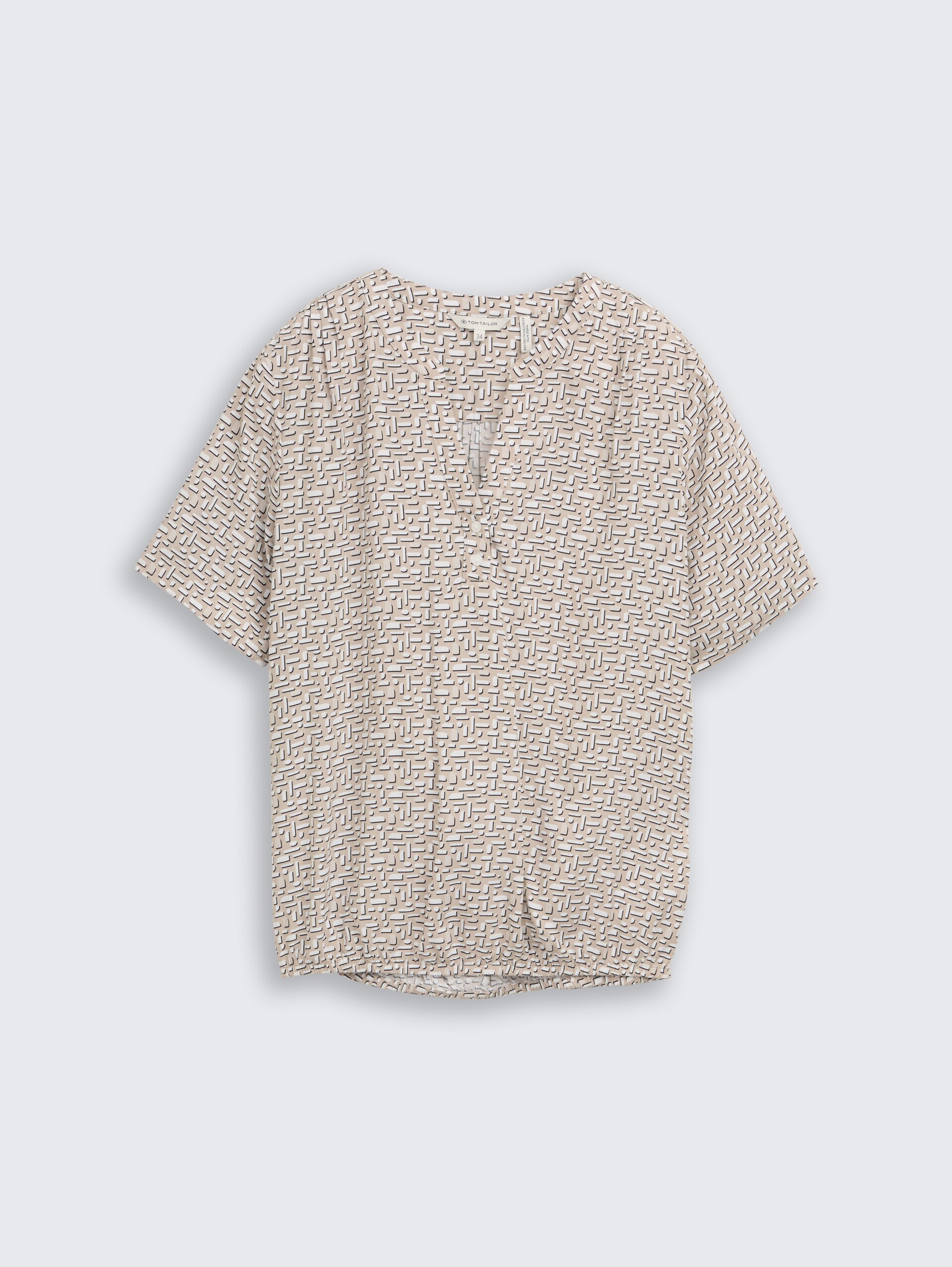 Bluse mit Muster - soft taupe geometric minimal - Vorder-Produkt-Ansicht