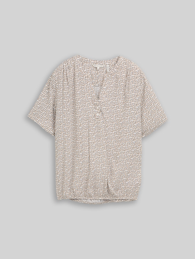 Bluse mit Muster von Women, soft taupe geometric minimal
