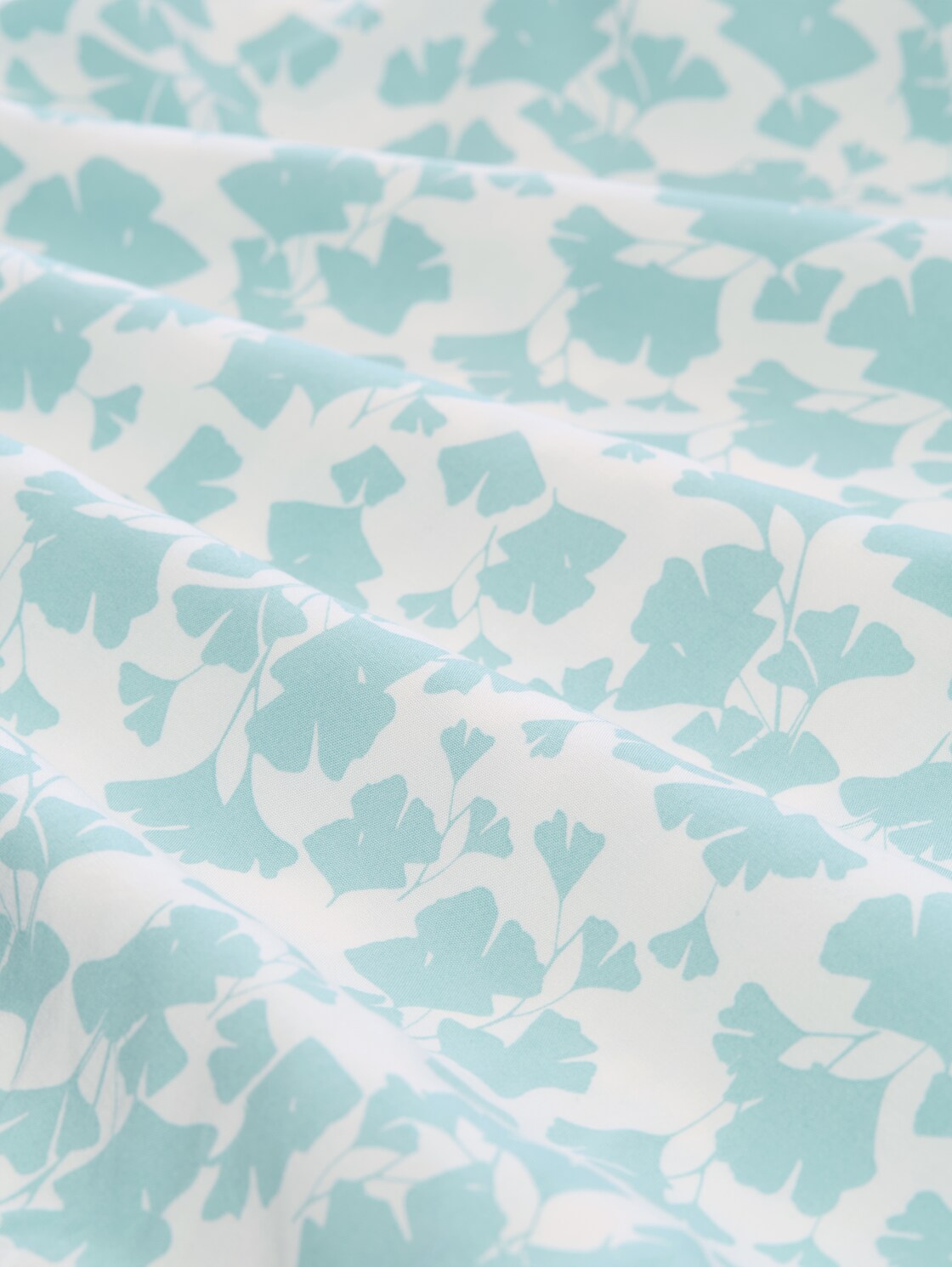 Bluse mit Muster - green ginkgo minimal - Material-Ansicht