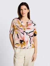 Blouse à motifs - big abstract flower print - Découpe Vue de face du modèle