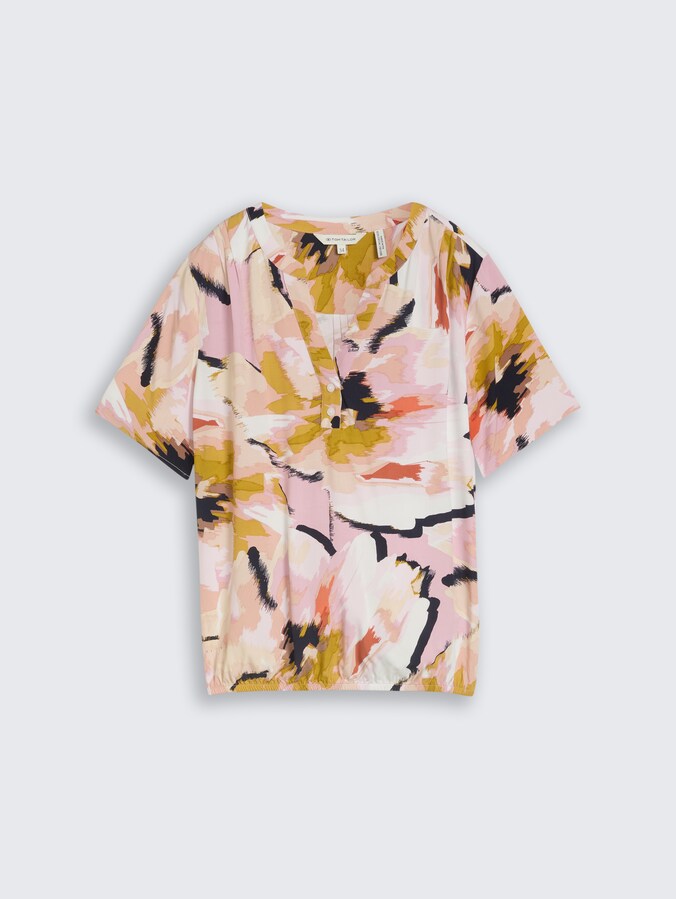 Bluse mit Muster von Women, big abstract flower print