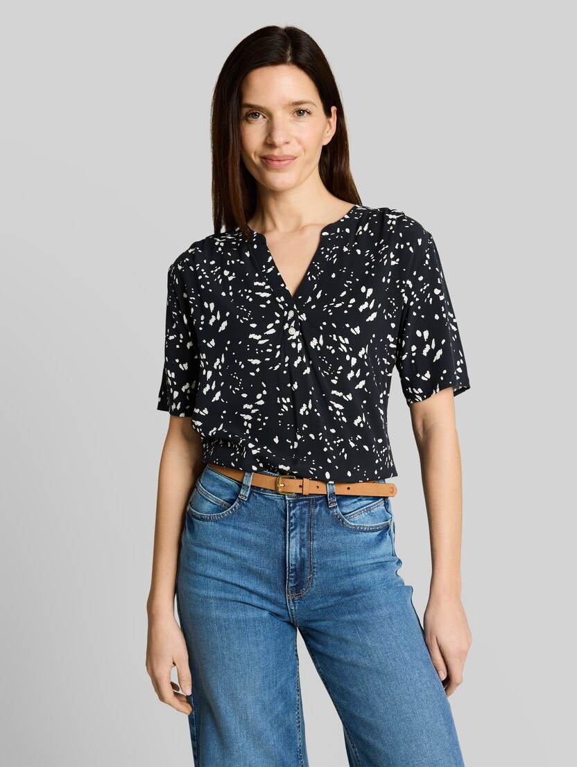 Bluse mit Muster von Women, navy dot