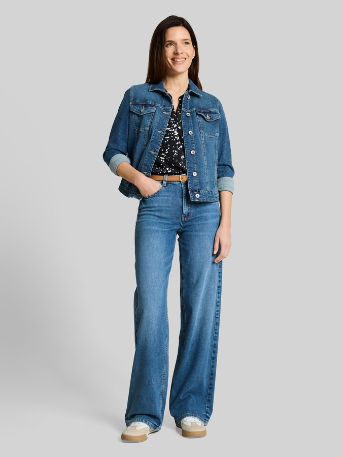 Bluse mit Muster von Women, navy dot