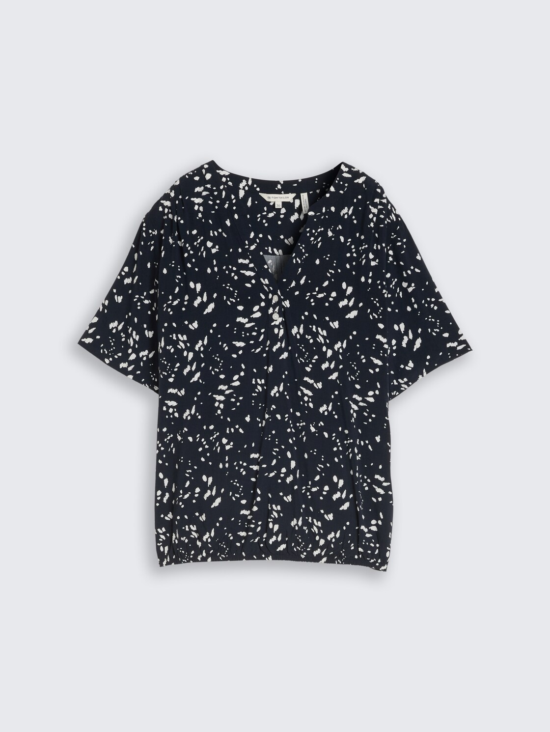 Bluse mit Muster - navy dot - Vorder-Produkt-Ansicht