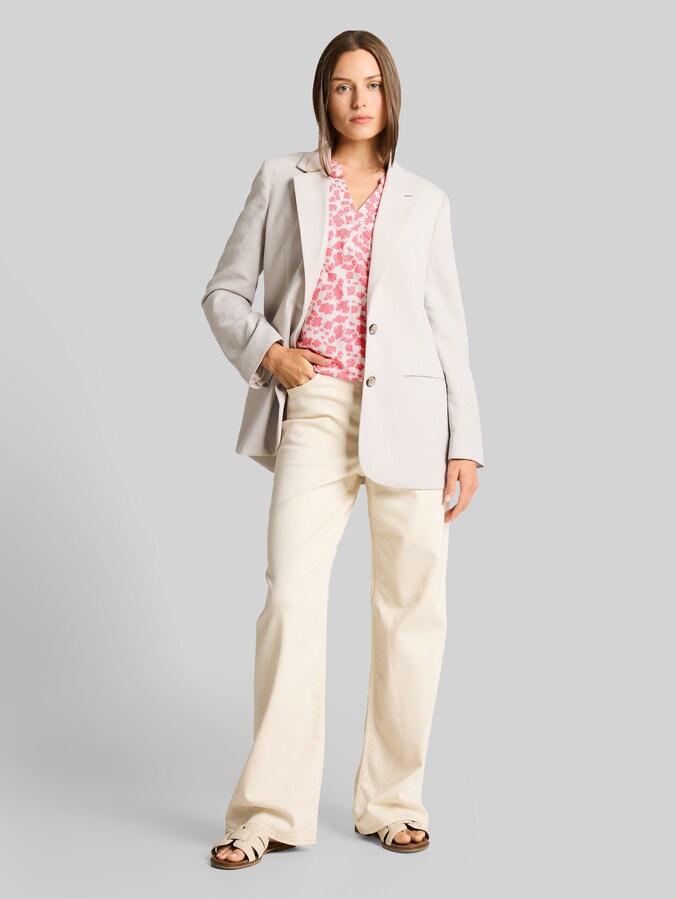 Bluse mit Muster von Women, coral pink ginkgo minimal