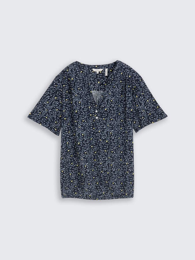 Bluse mit Muster von Women, navy small leaves design
