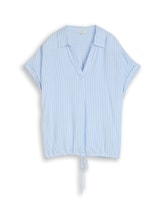 Nicht ausgewählt, Loose Fit Bluse mit Streifenmuster von Tom Tailor, blau