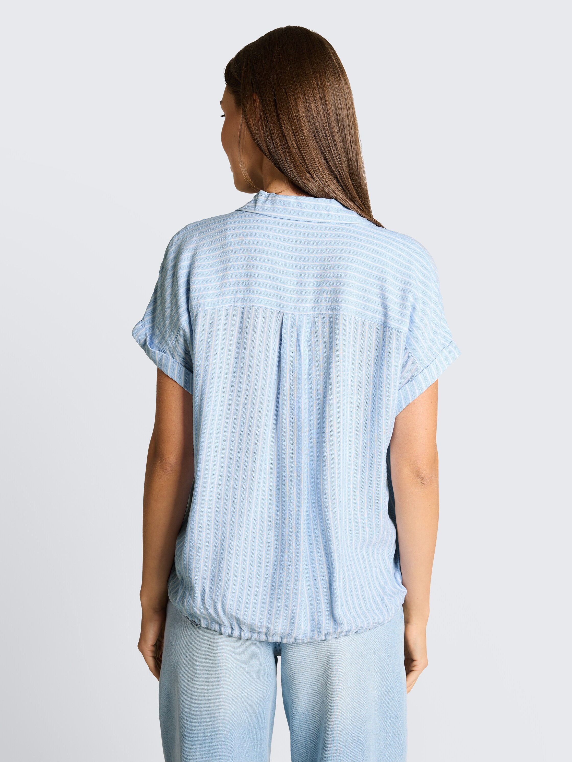 Loose Fit Bluse mit Streifenmuster - blue_white_stripe - 