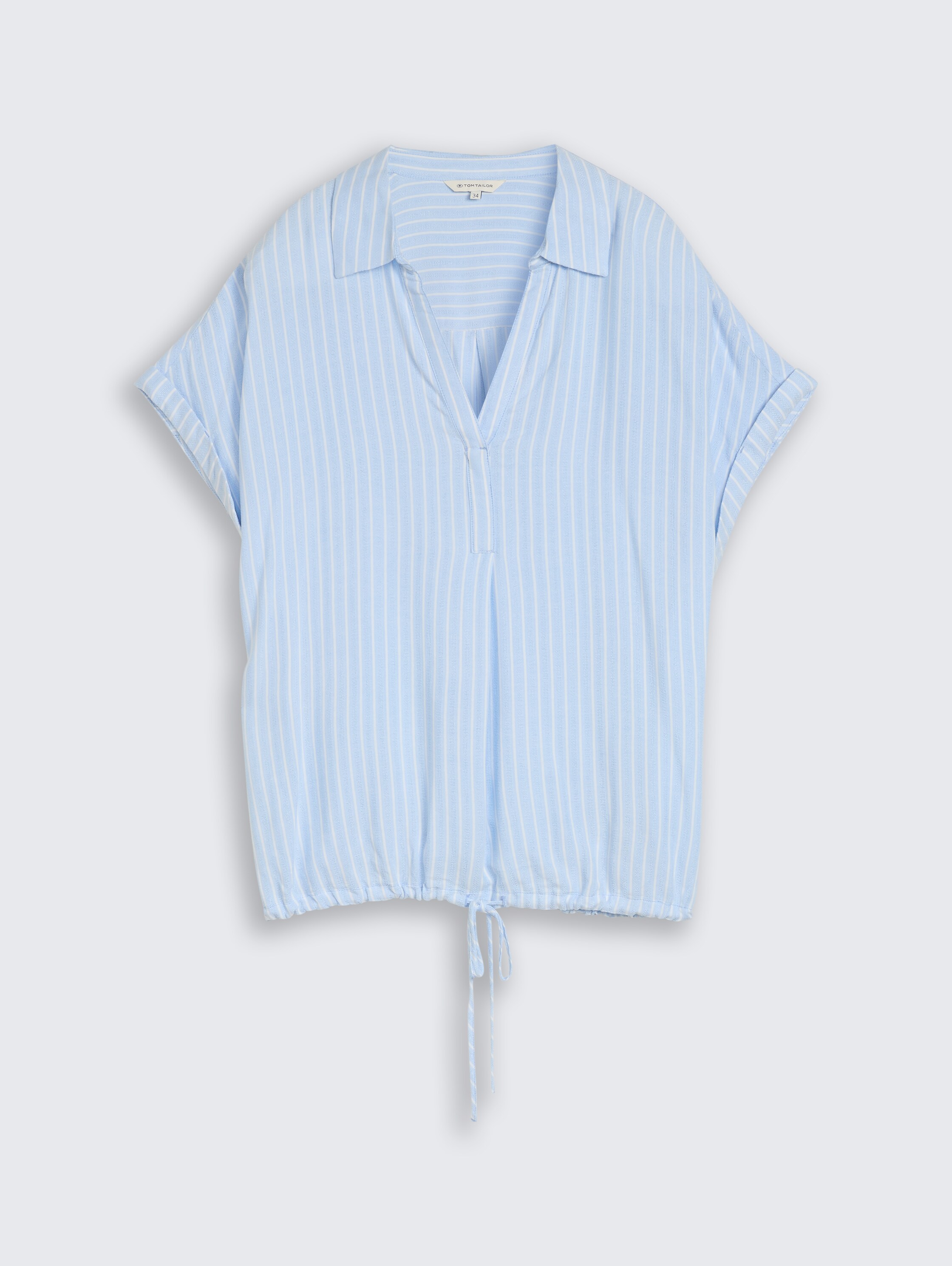 Loose Fit Bluse mit Streifenmuster - blue_white_stripe - 