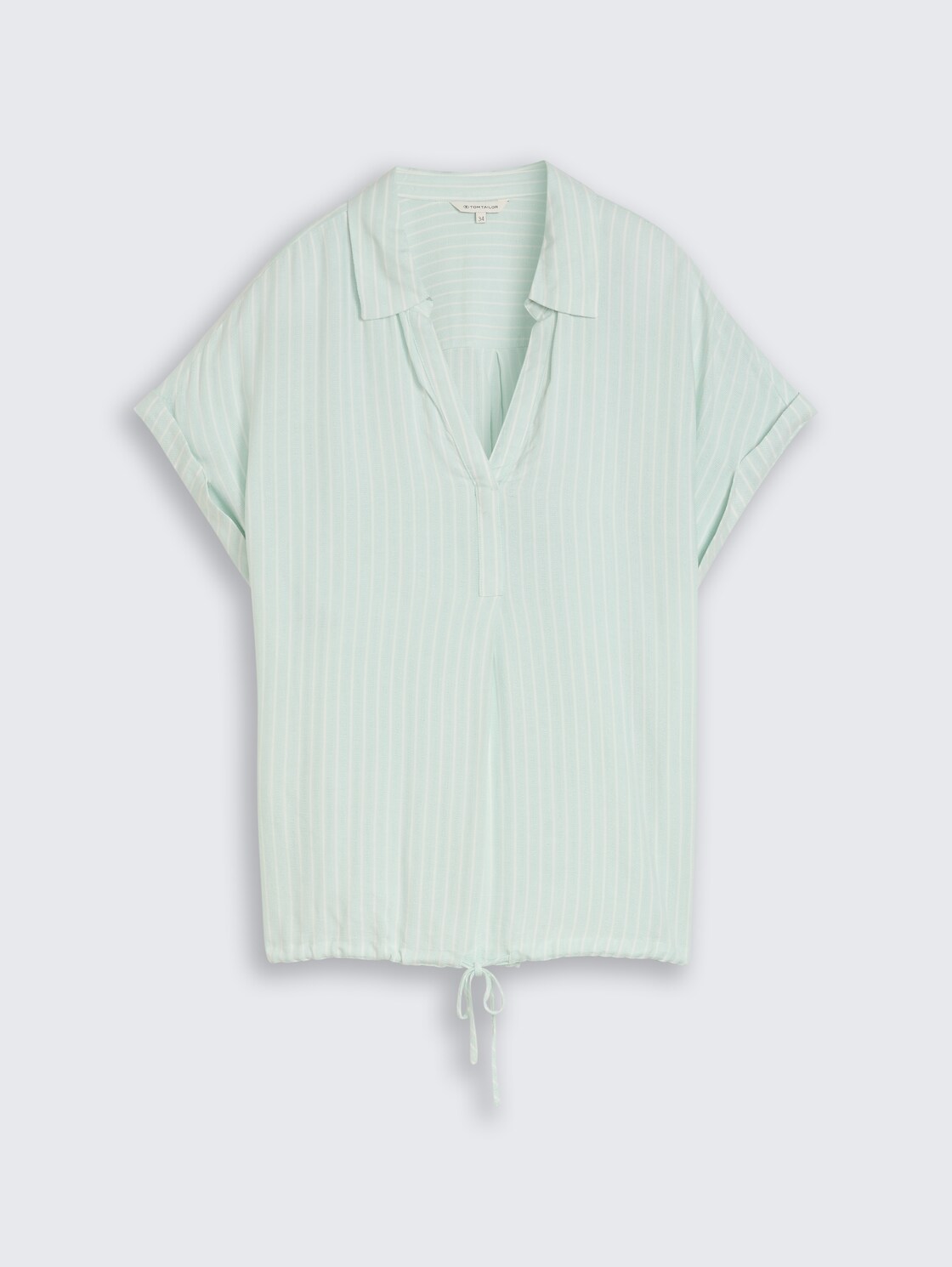 Loose Fit Bluse mit Streifenmuster - blue haze white stripe - Vorder-Produkt-Ansicht