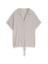 Nicht ausgewählt, Loose Fit Bluse mit Streifenmuster von Tom Tailor, beige