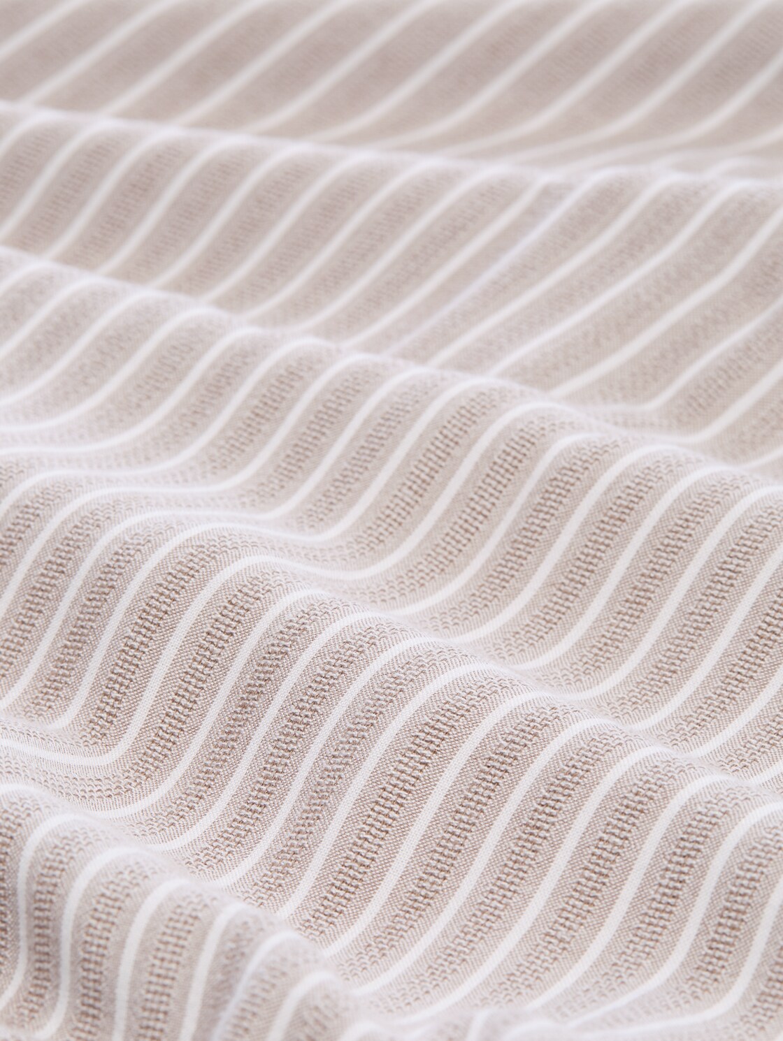 Loose Fit Bluse mit Streifenmuster - taupe grey white stripe - Material-Ansicht