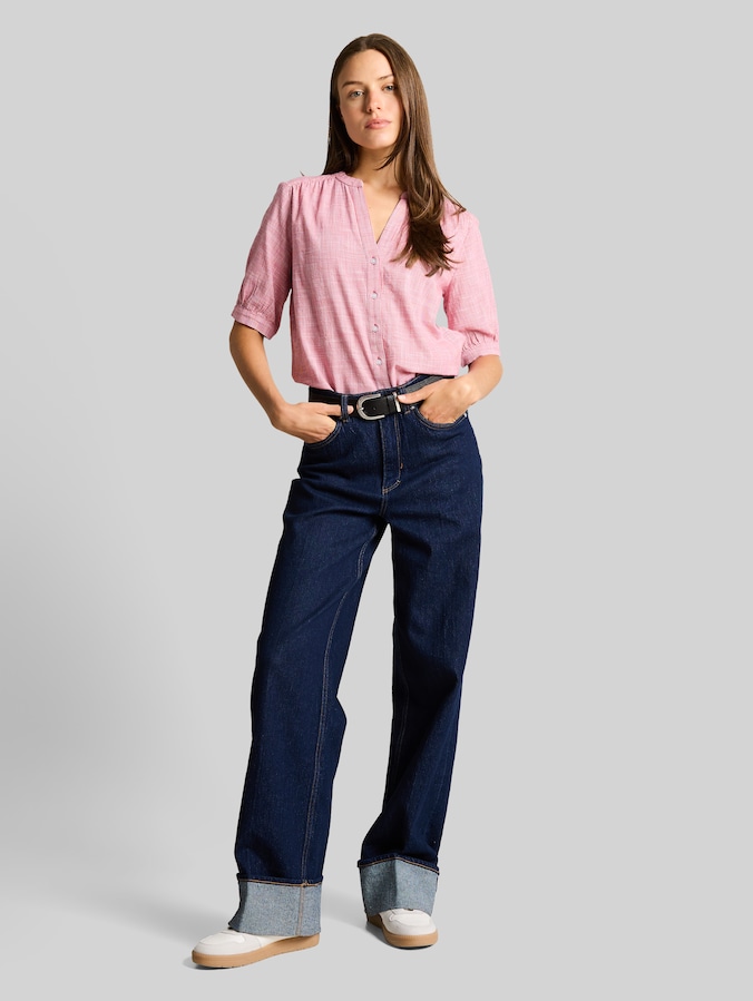 Blouse en coton par Women, cozy pink