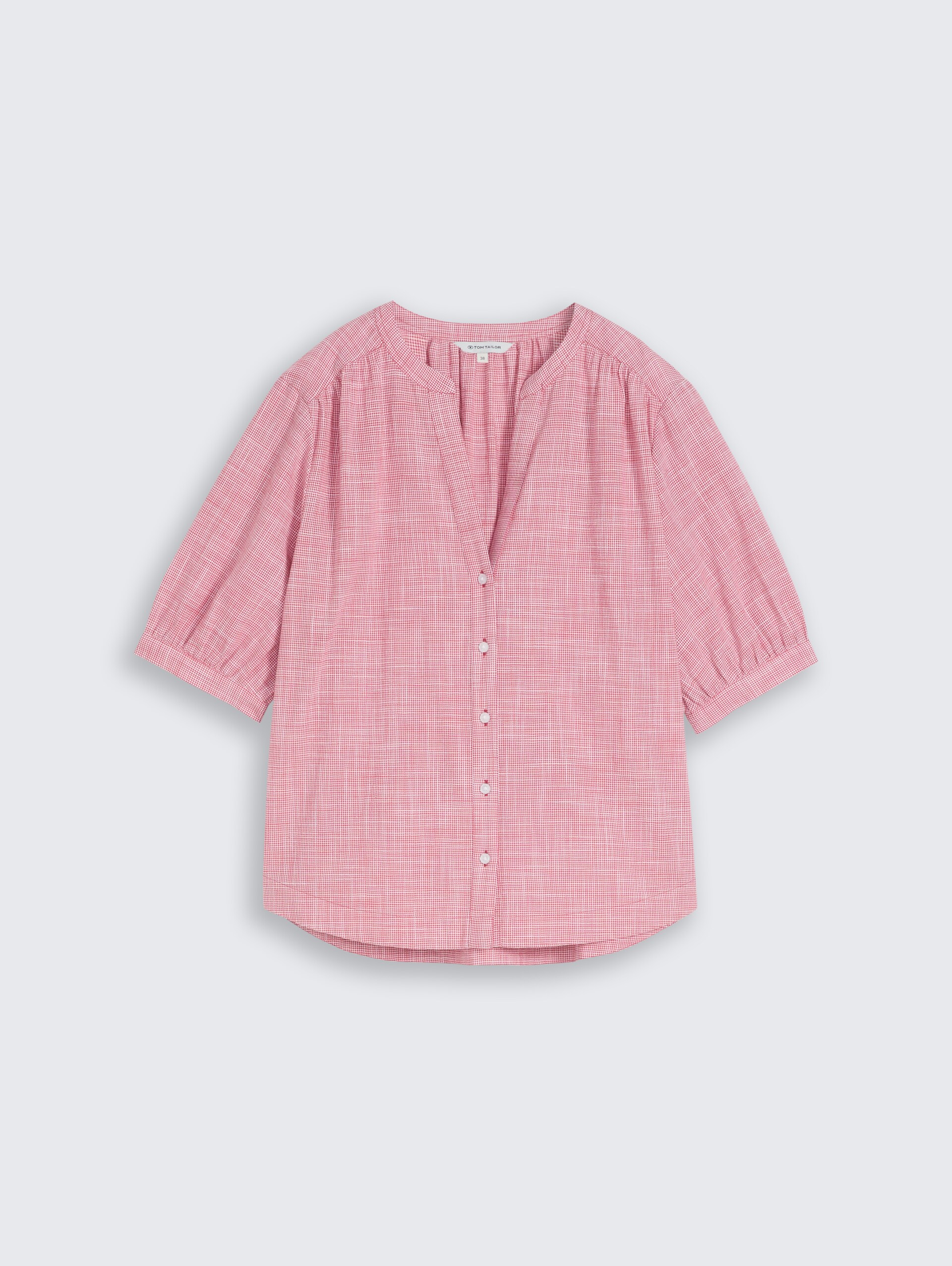 Cotton blouse - cozy pink - Front product view