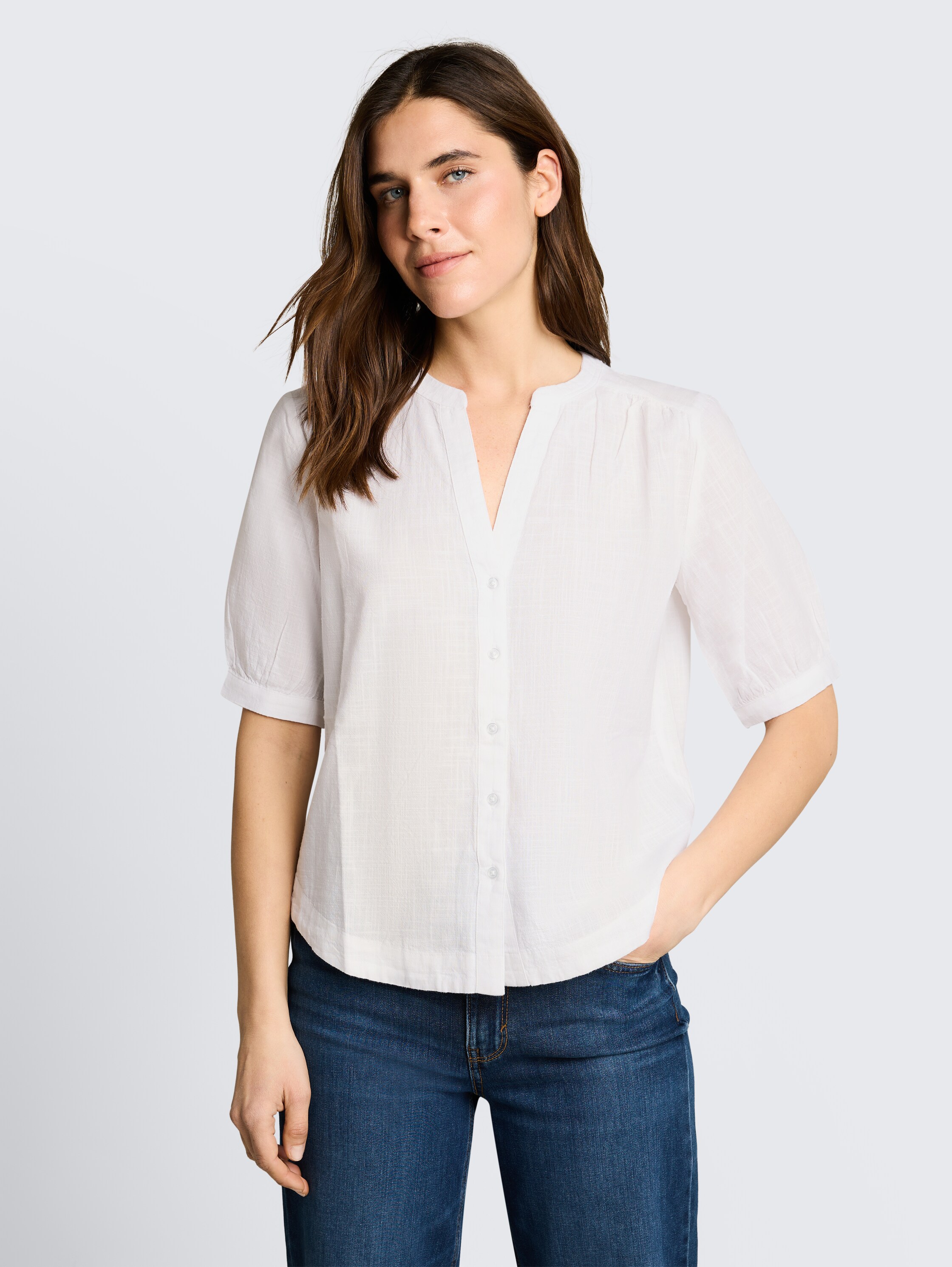 Bluse aus Baumwolle - white - 