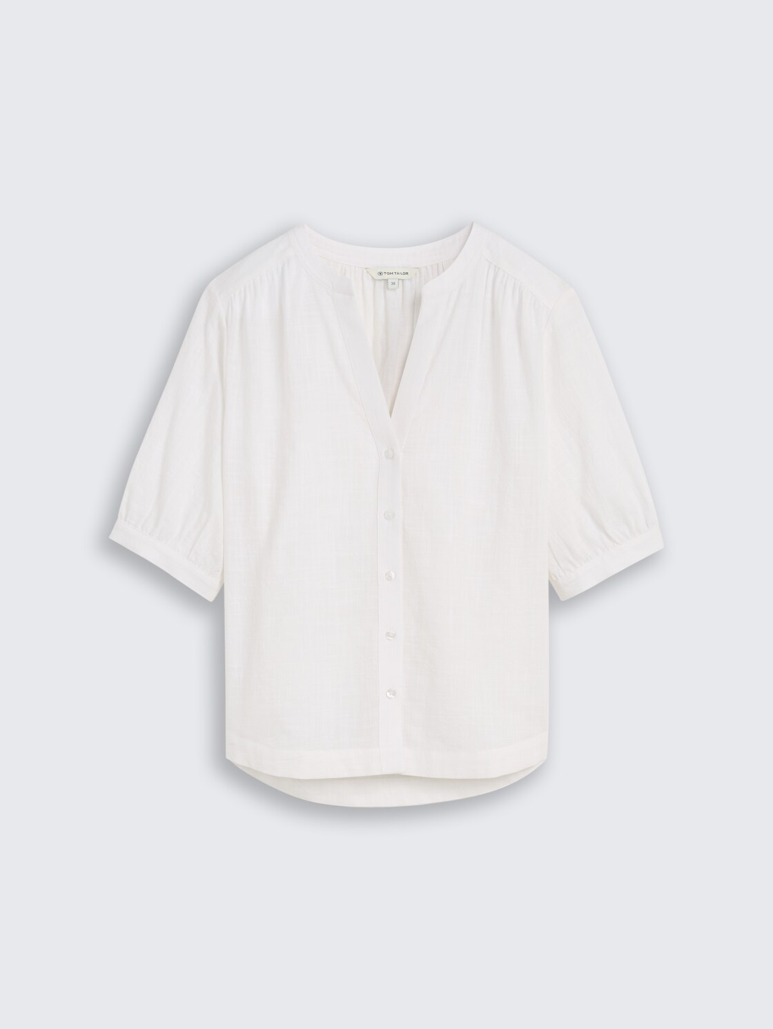 Blouse van katoen - White - Product vooraanzicht