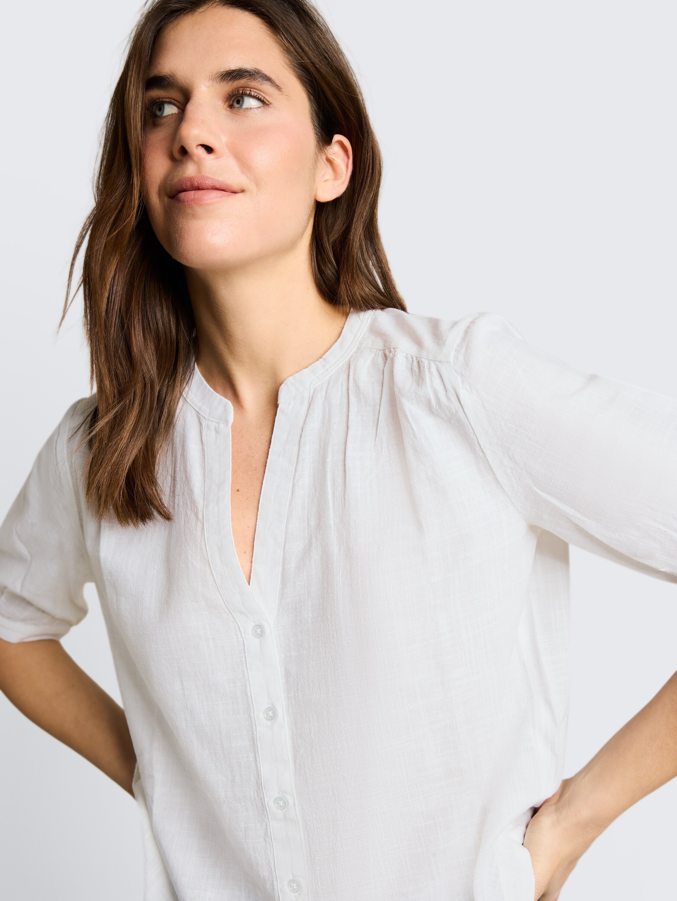Bluse aus Baumwolle - white - 