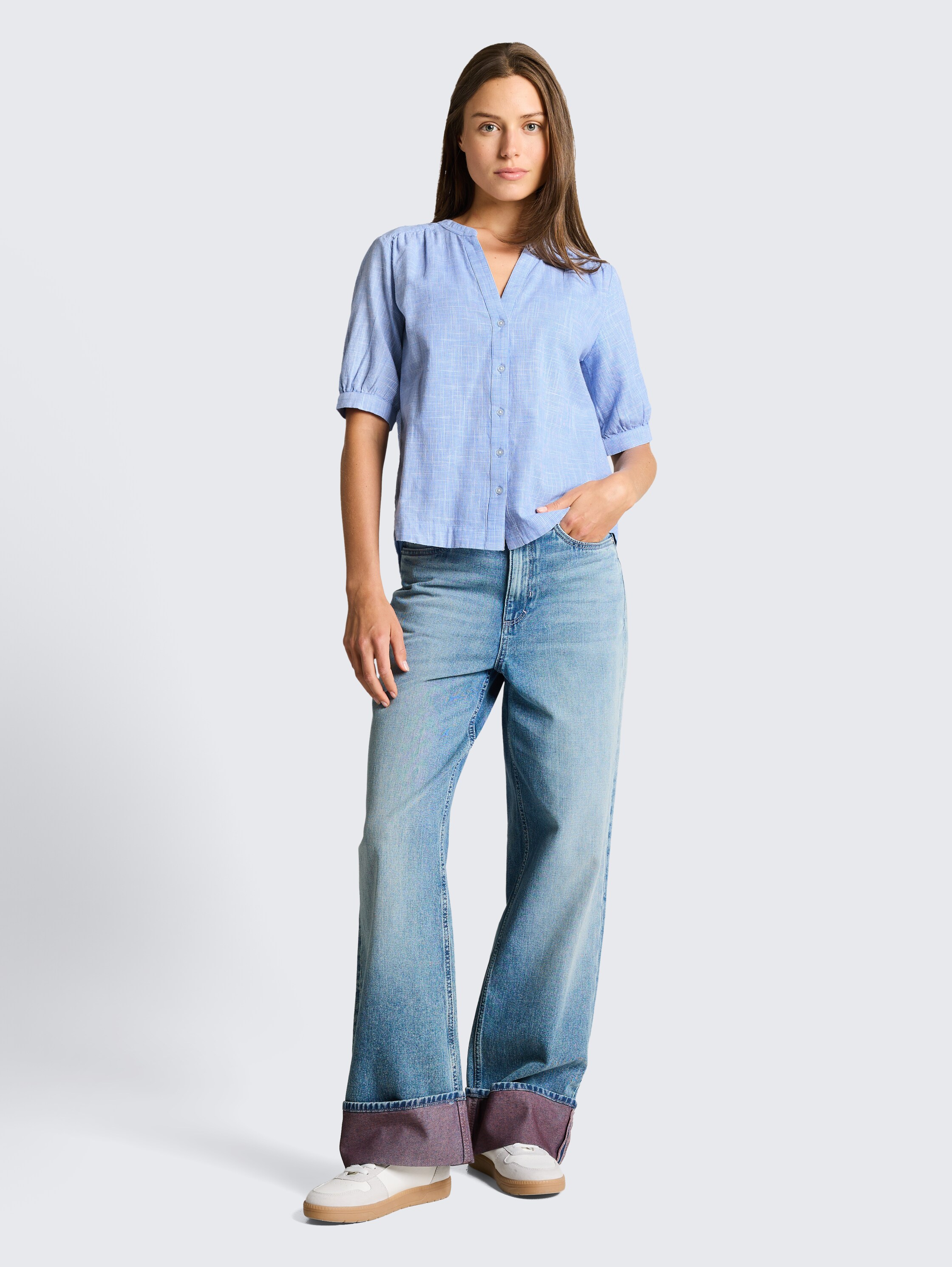 Blouse van katoen - dreamy_blue - 