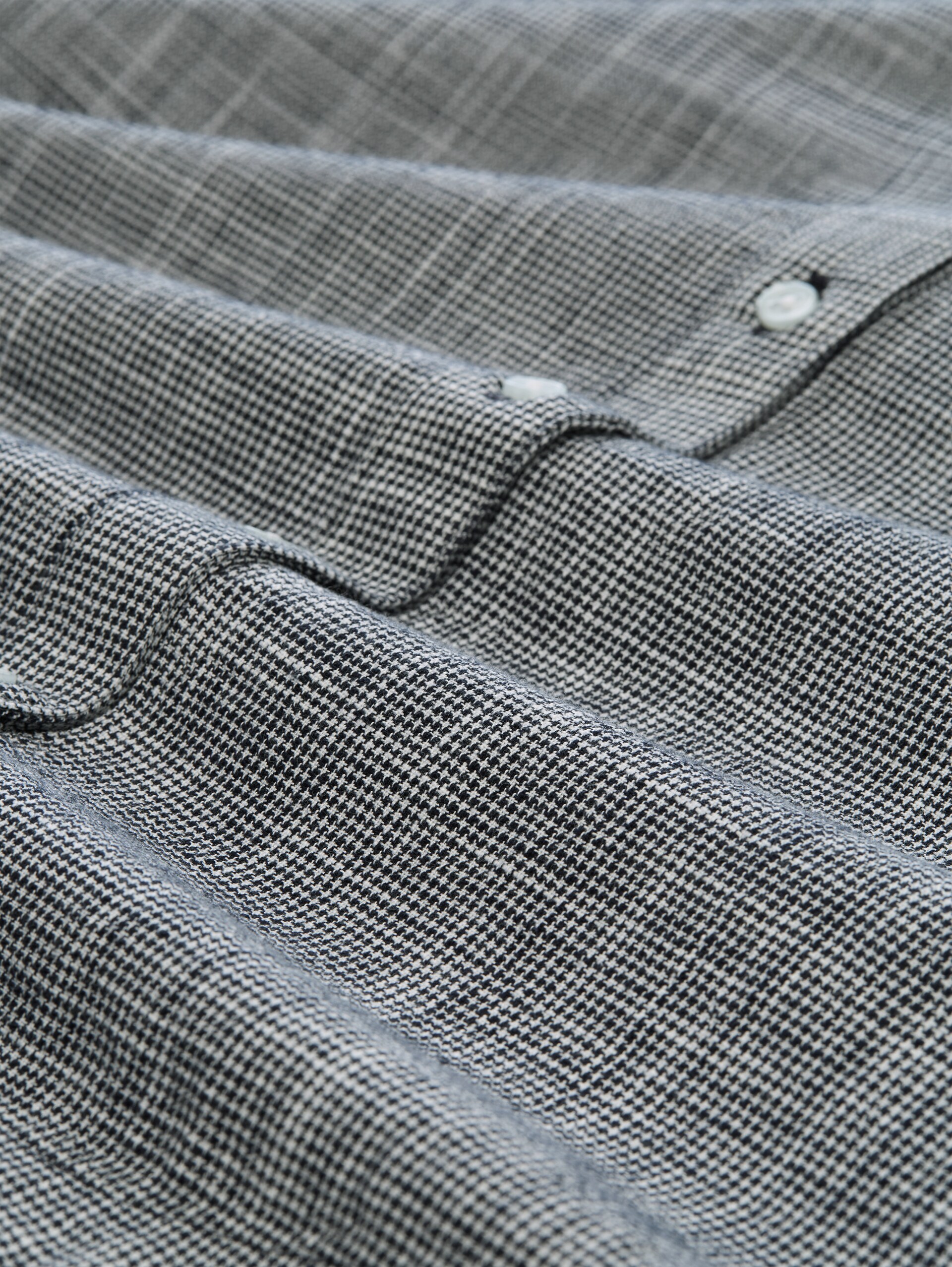 Cotton blouse - midnight navy blue - Material view