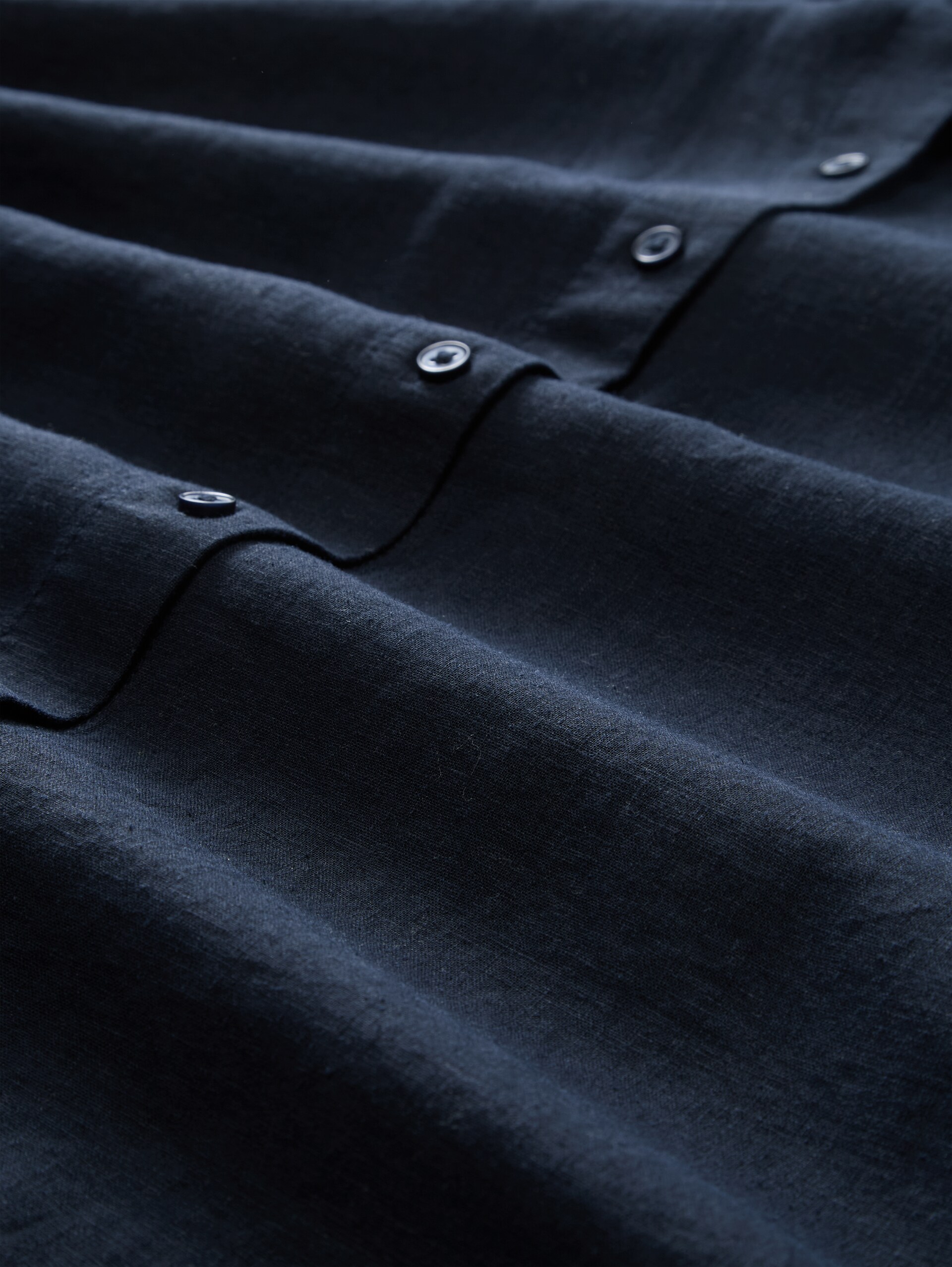 Loose fit blouse with linen blend - sky captain blue - Material view