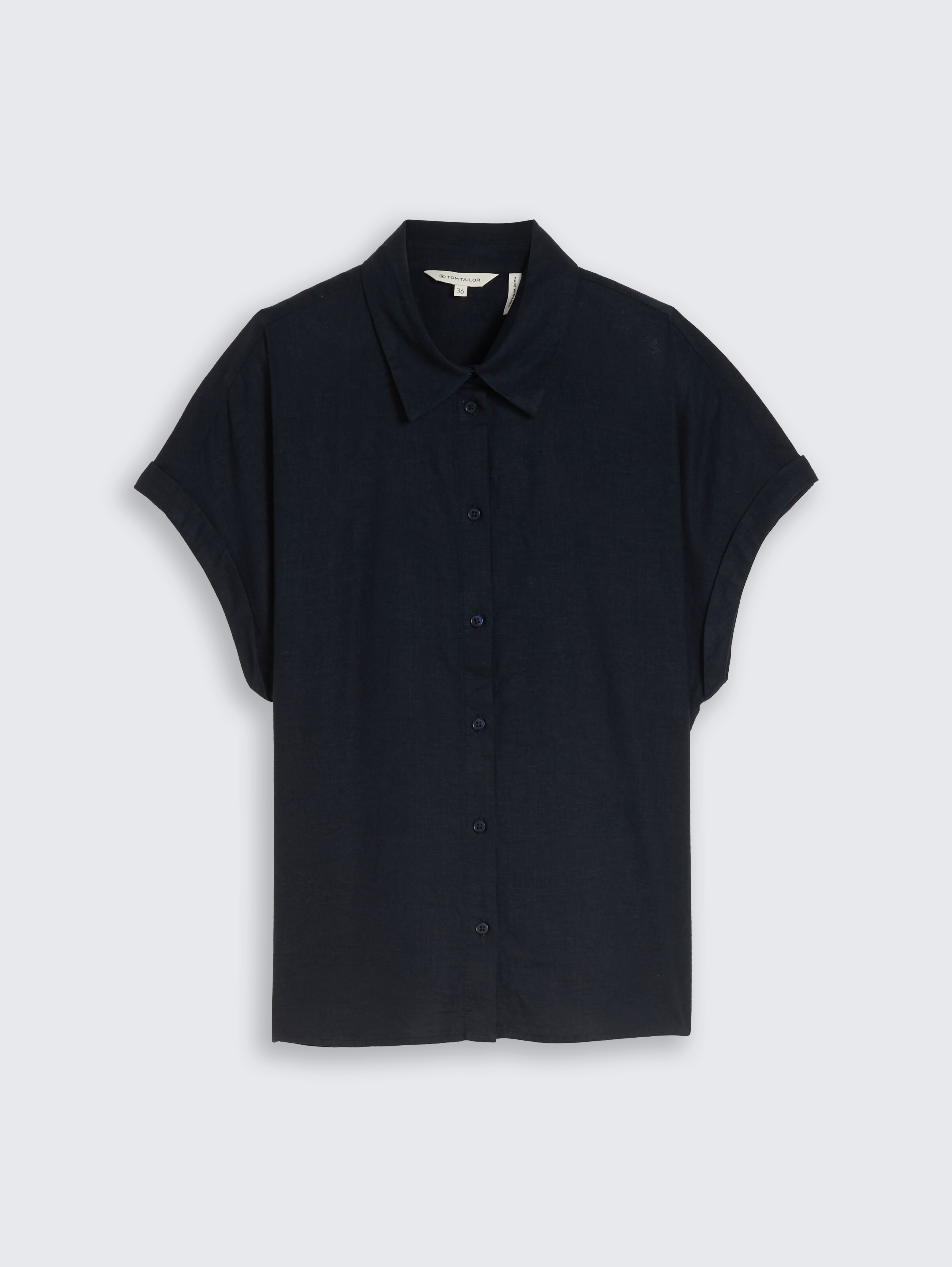 Loose Fit Bluse mit Leinenanteil von Women, sky captain blue