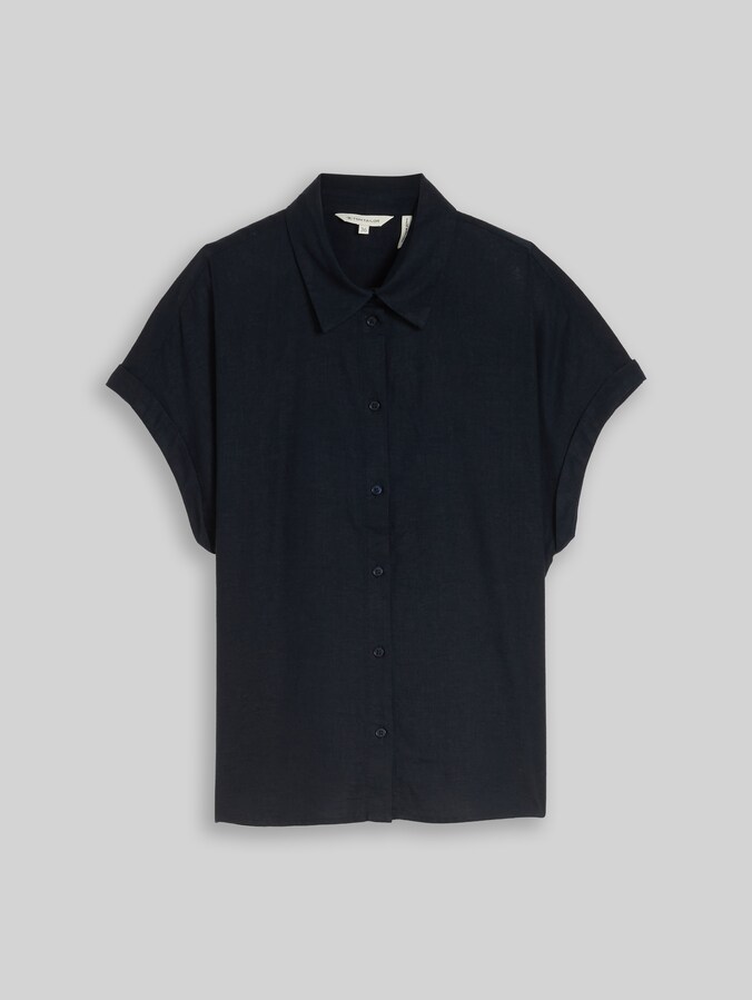 Chemisier ample avec une part de lin par Women, sky captain blue